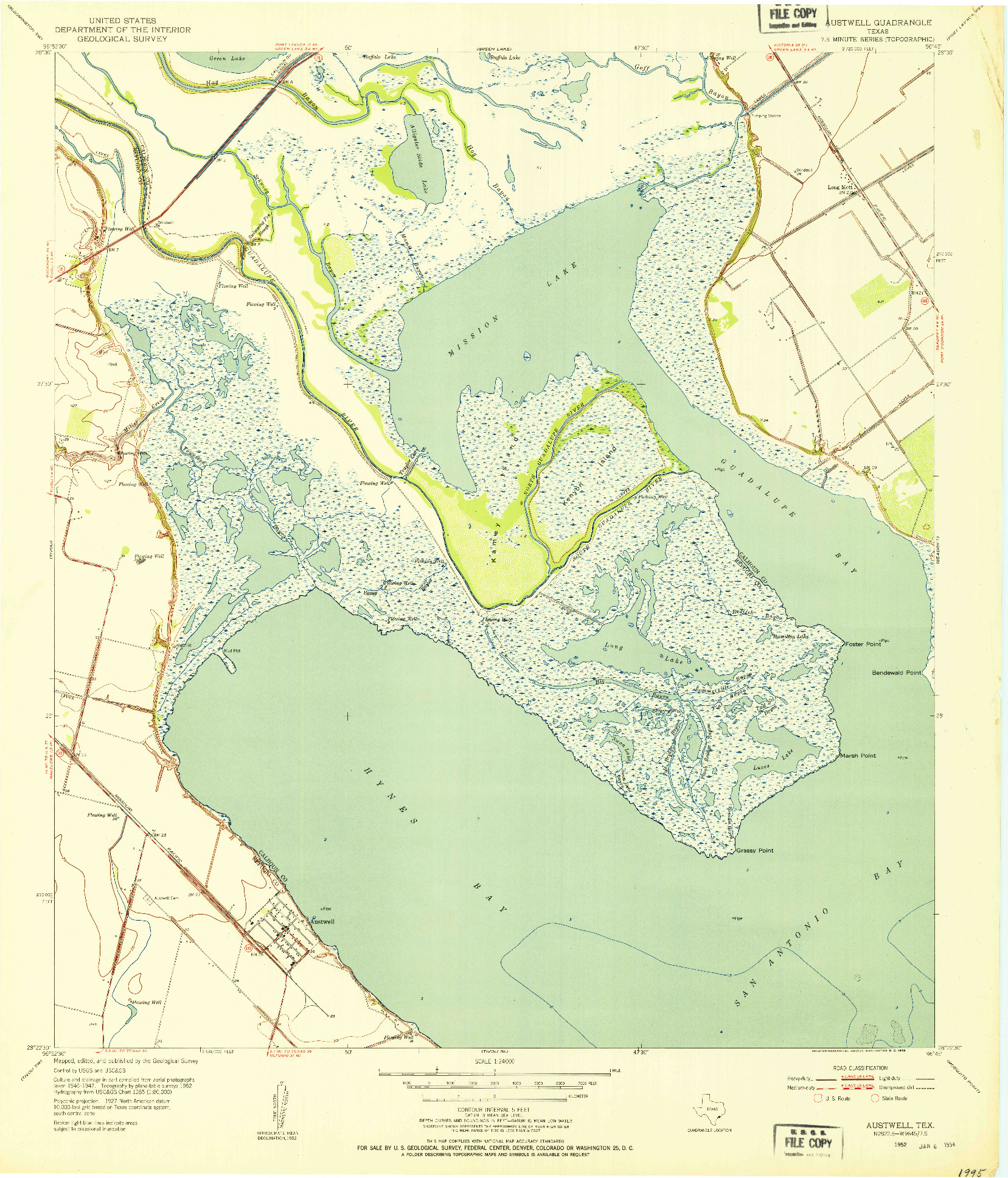 USGS 1:24000-SCALE QUADRANGLE FOR AUSTWELL, TX 1952