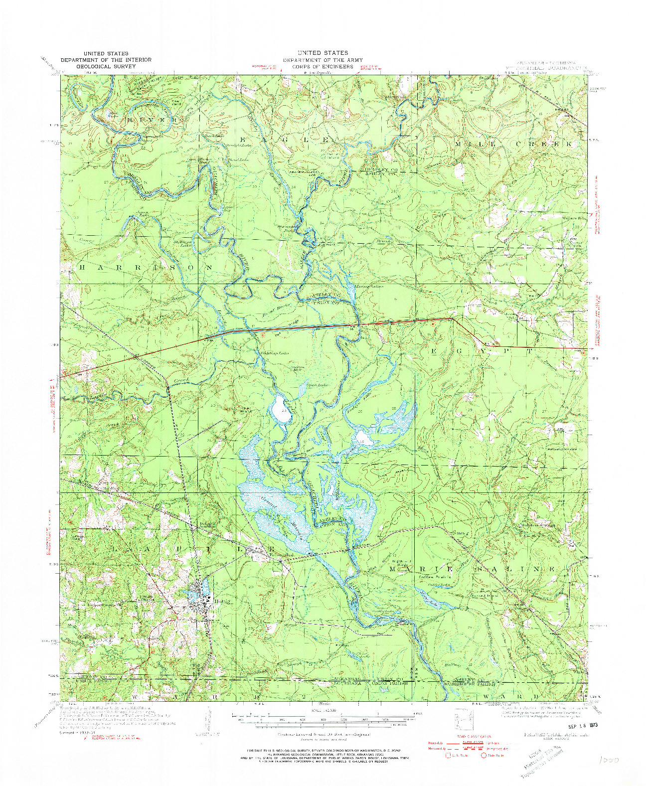 USGS 1:62500-SCALE QUADRANGLE FOR FELSENTHAL, AR 1934