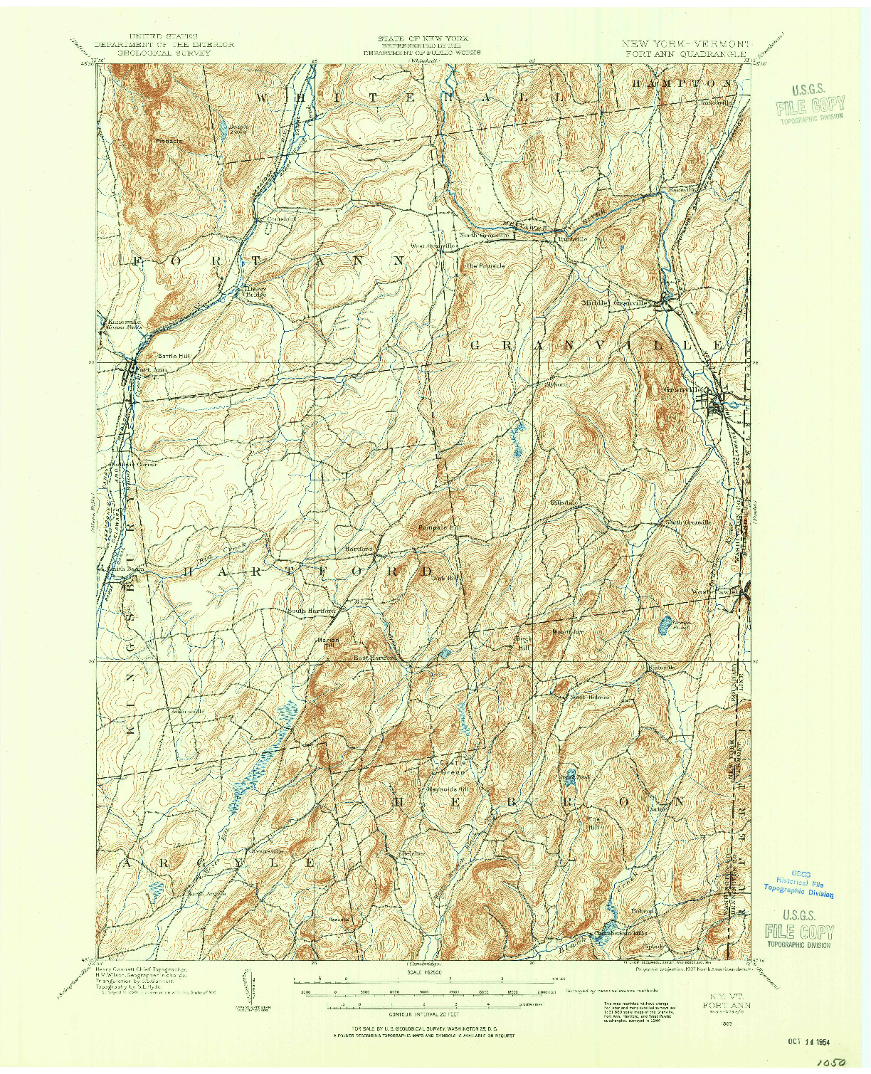 USGS 1:62500-SCALE QUADRANGLE FOR FORT ANN, NY 1893