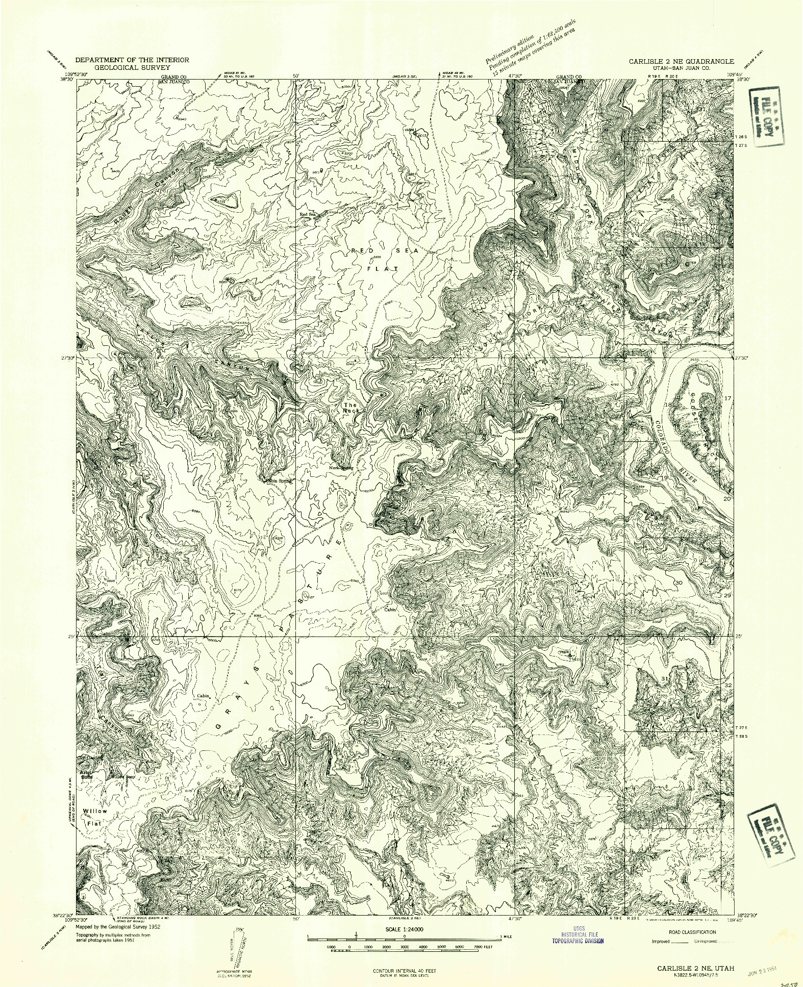 USGS 1:24000-SCALE QUADRANGLE FOR CARLISLE 2 NE, UT 1952
