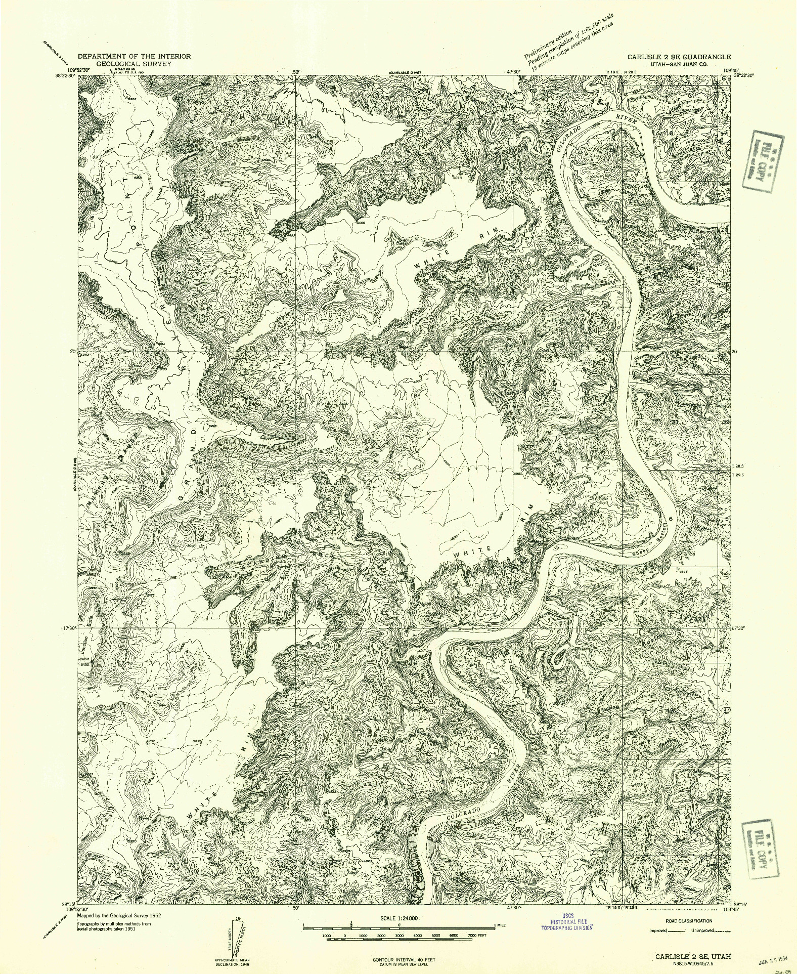 USGS 1:24000-SCALE QUADRANGLE FOR CARLISLE 2 SE, UT 1952