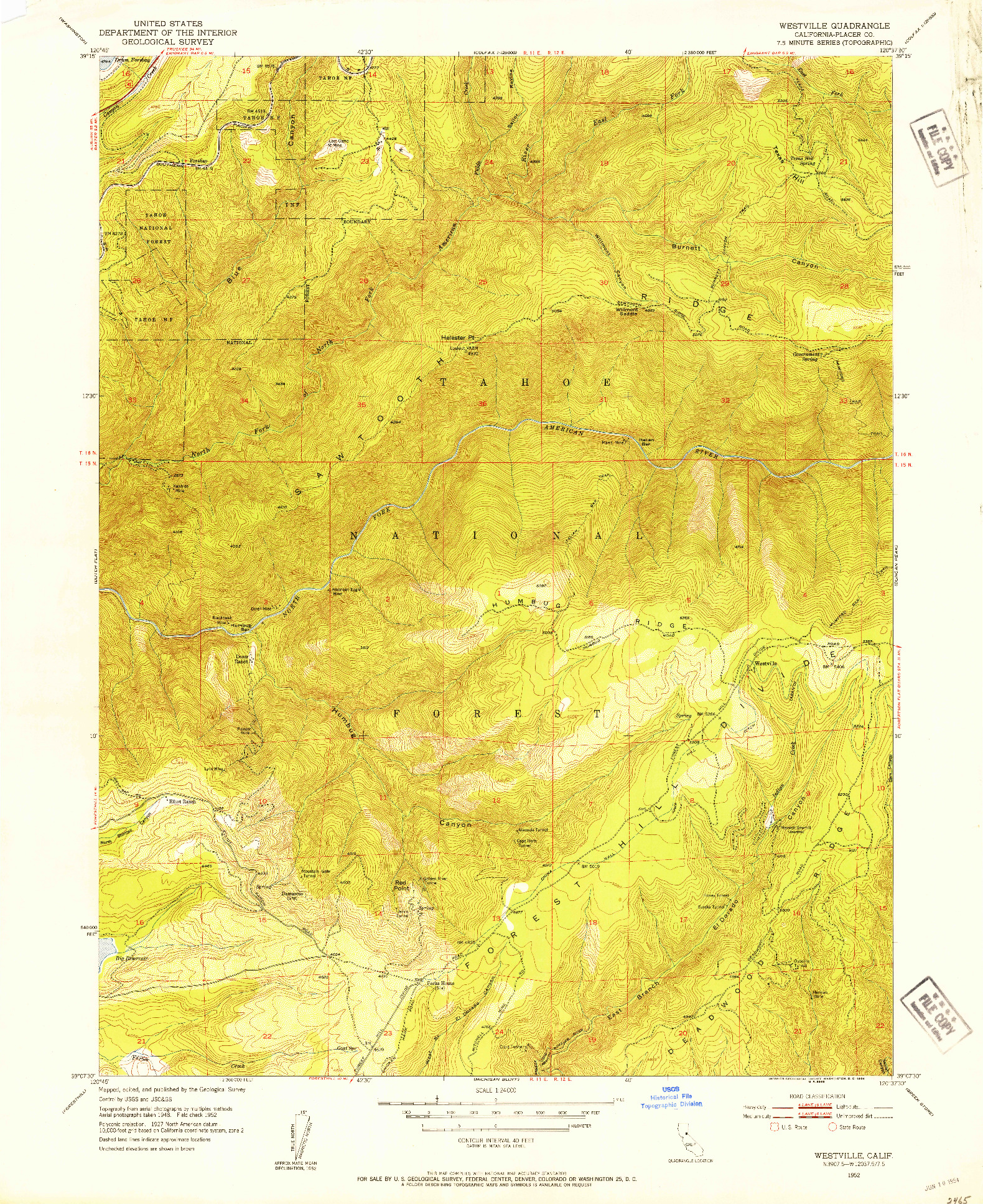 USGS 1:24000-SCALE QUADRANGLE FOR WESTVILLE, CA 1952