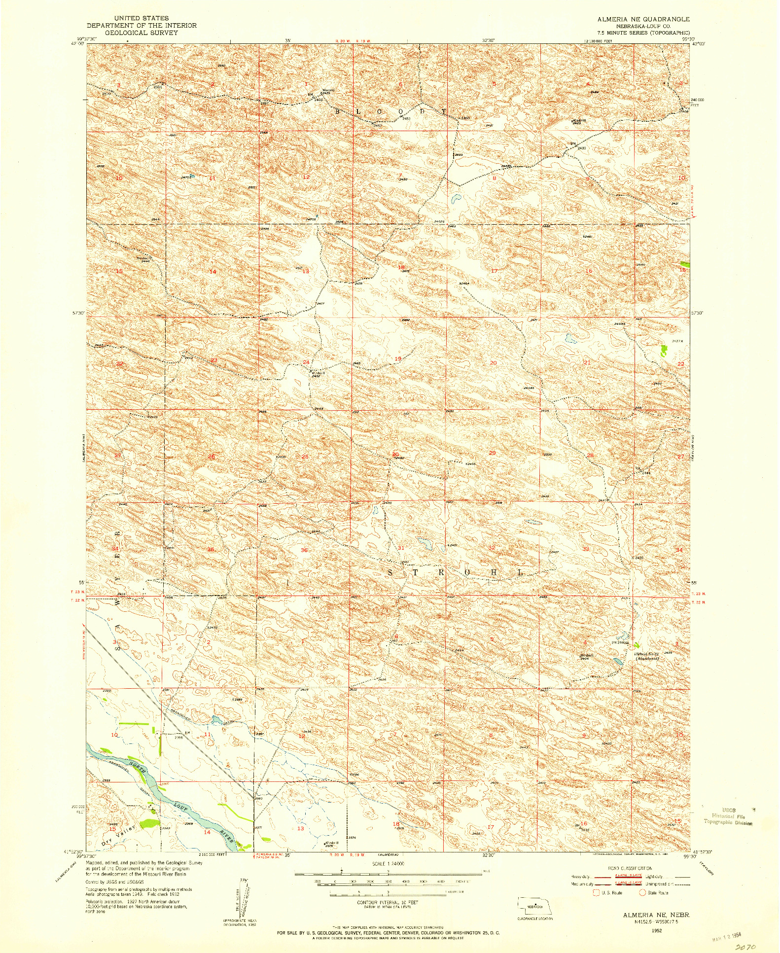 USGS 1:24000-SCALE QUADRANGLE FOR ALMERIA NE, NE 1952