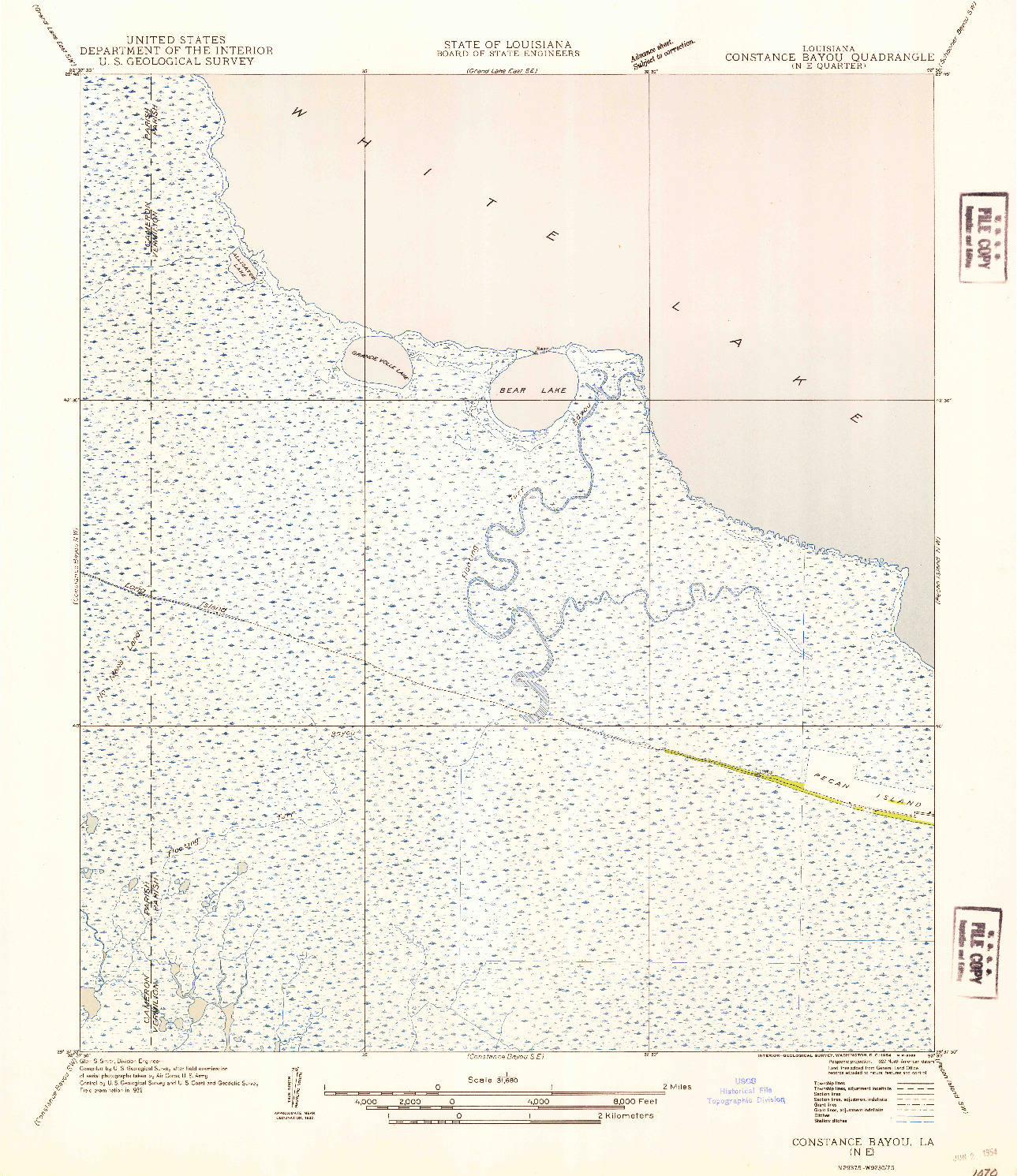 USGS 1:31680-SCALE QUADRANGLE FOR CONSTANCE BAYOU NE, LA 1932
