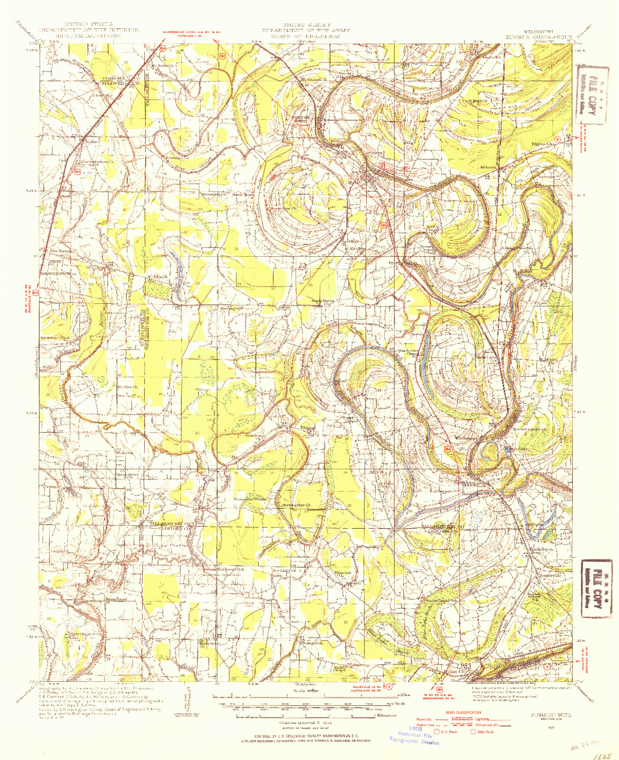 USGS 1:62500-SCALE QUADRANGLE FOR SUMNER, MS 1931