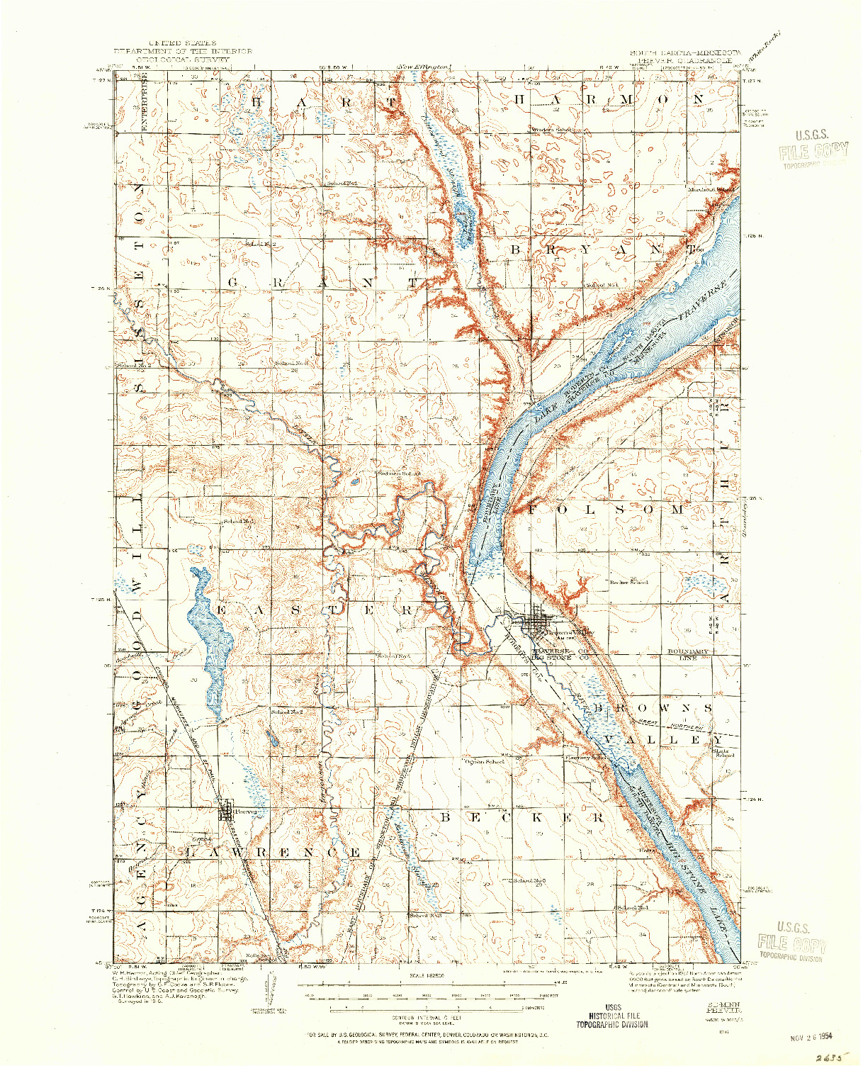 USGS 1:62500-SCALE QUADRANGLE FOR PEEVER, SD 1916