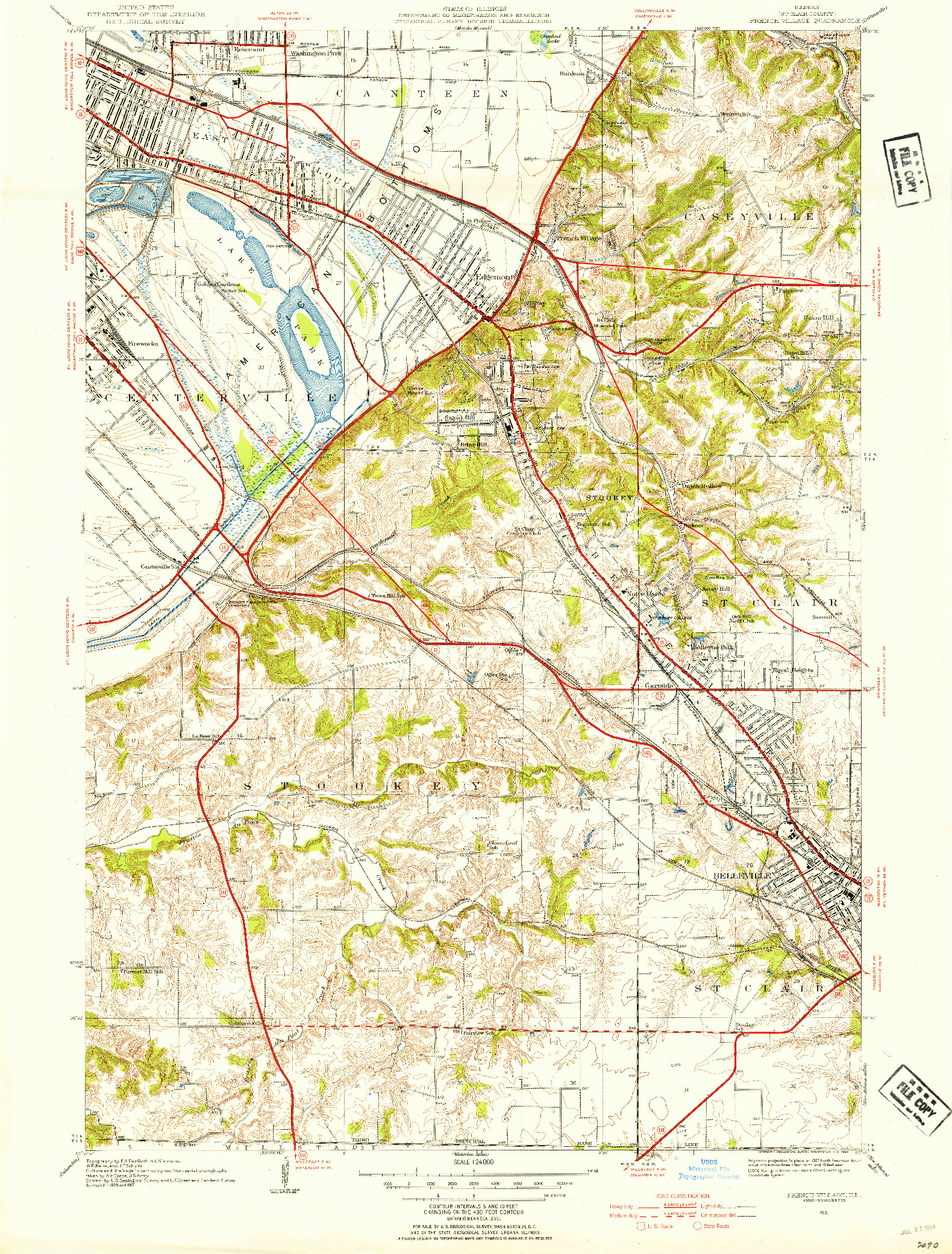 USGS 1:24000-SCALE QUADRANGLE FOR FRENCH VILLAGE, IL 1931
