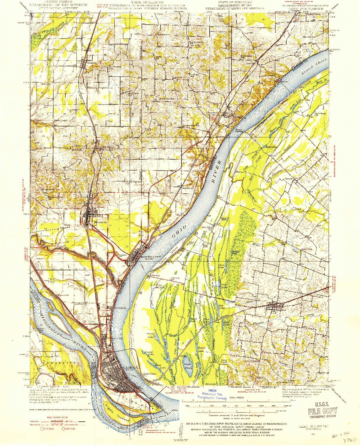 USGS 1:62500-SCALE QUADRANGLE FOR CAIRO, IL 1931