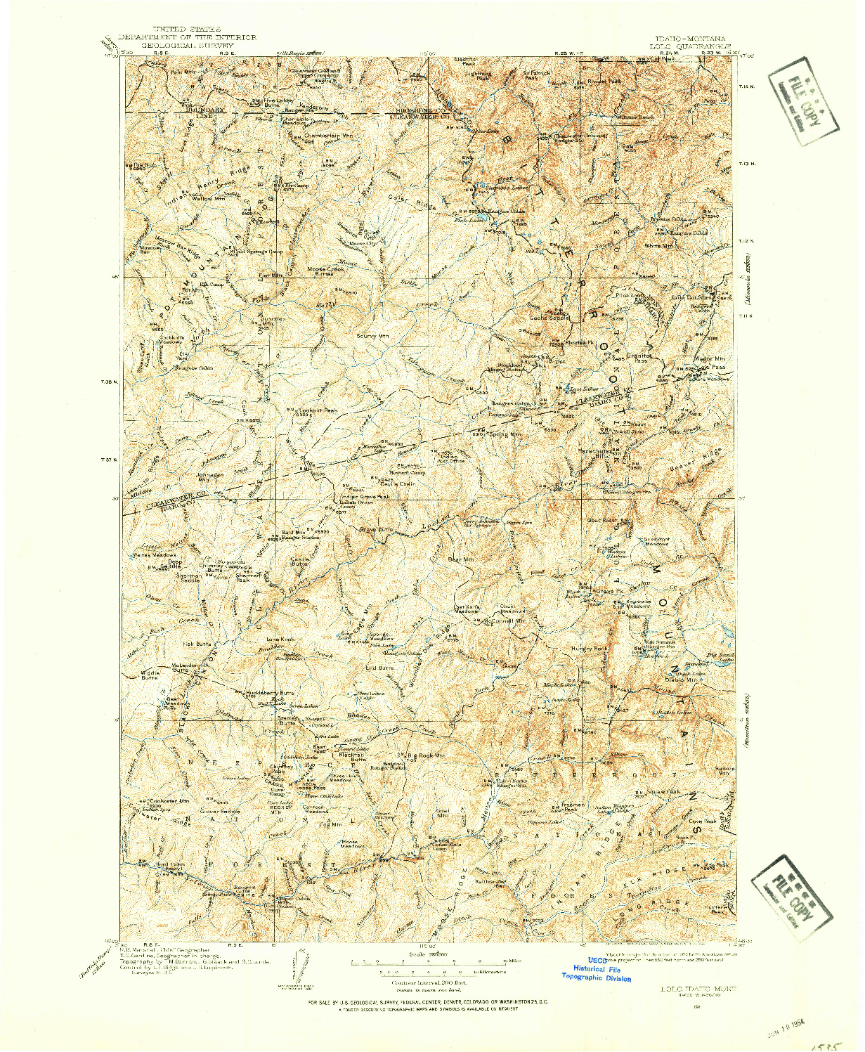 USGS 1:250000-SCALE QUADRANGLE FOR LOLO, ID 1911