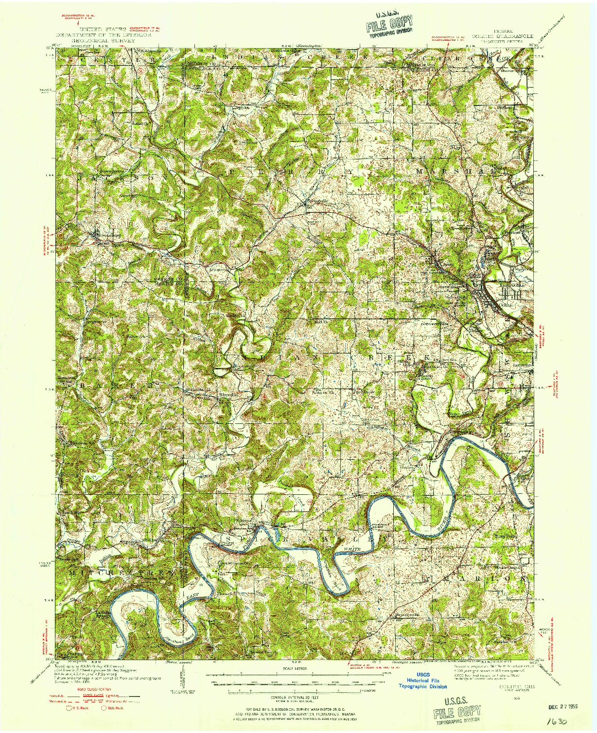 USGS 1:62500-SCALE QUADRANGLE FOR OOLITIC, IN 1935