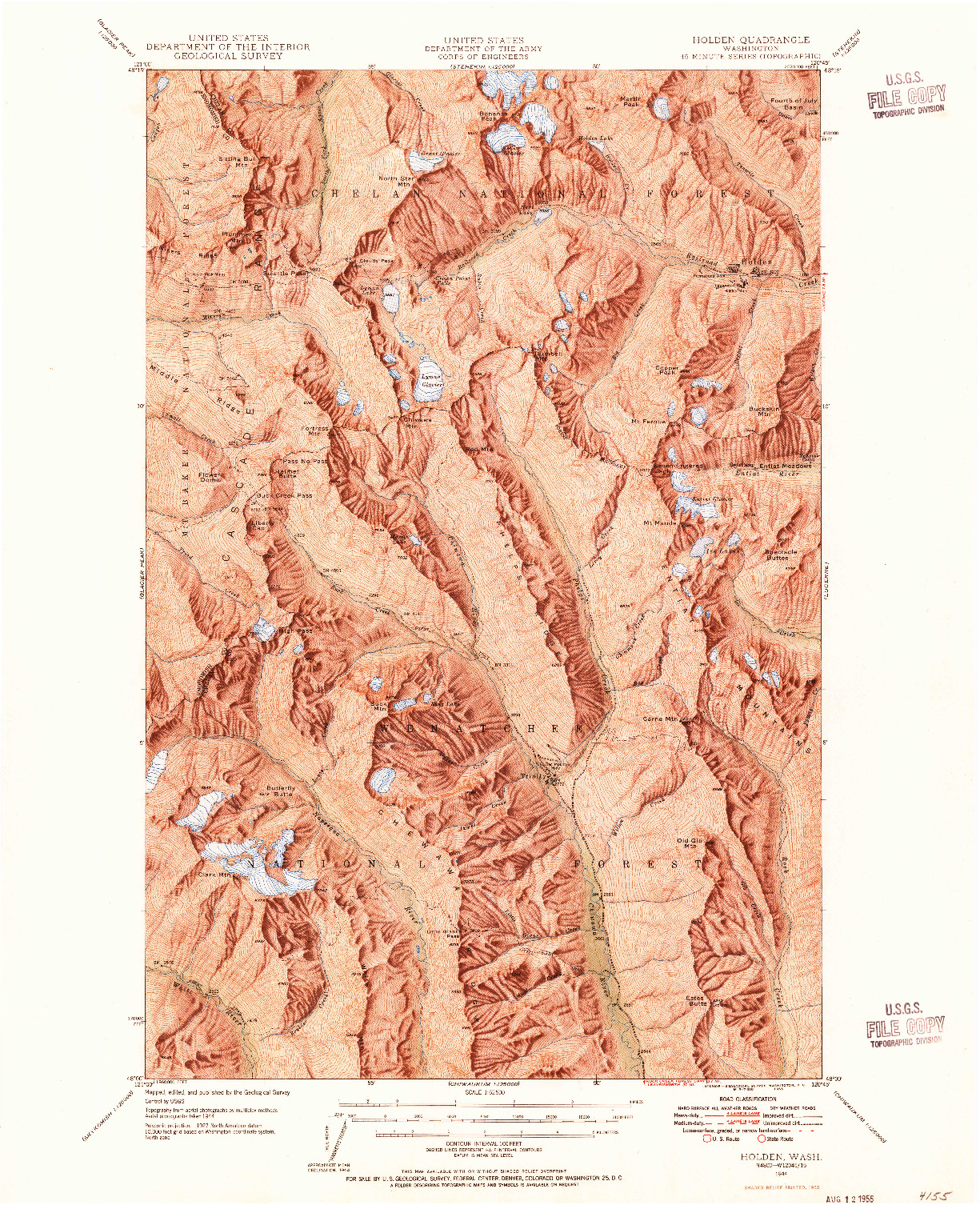 USGS 1:62500-SCALE QUADRANGLE FOR HOLDEN, WA 1944