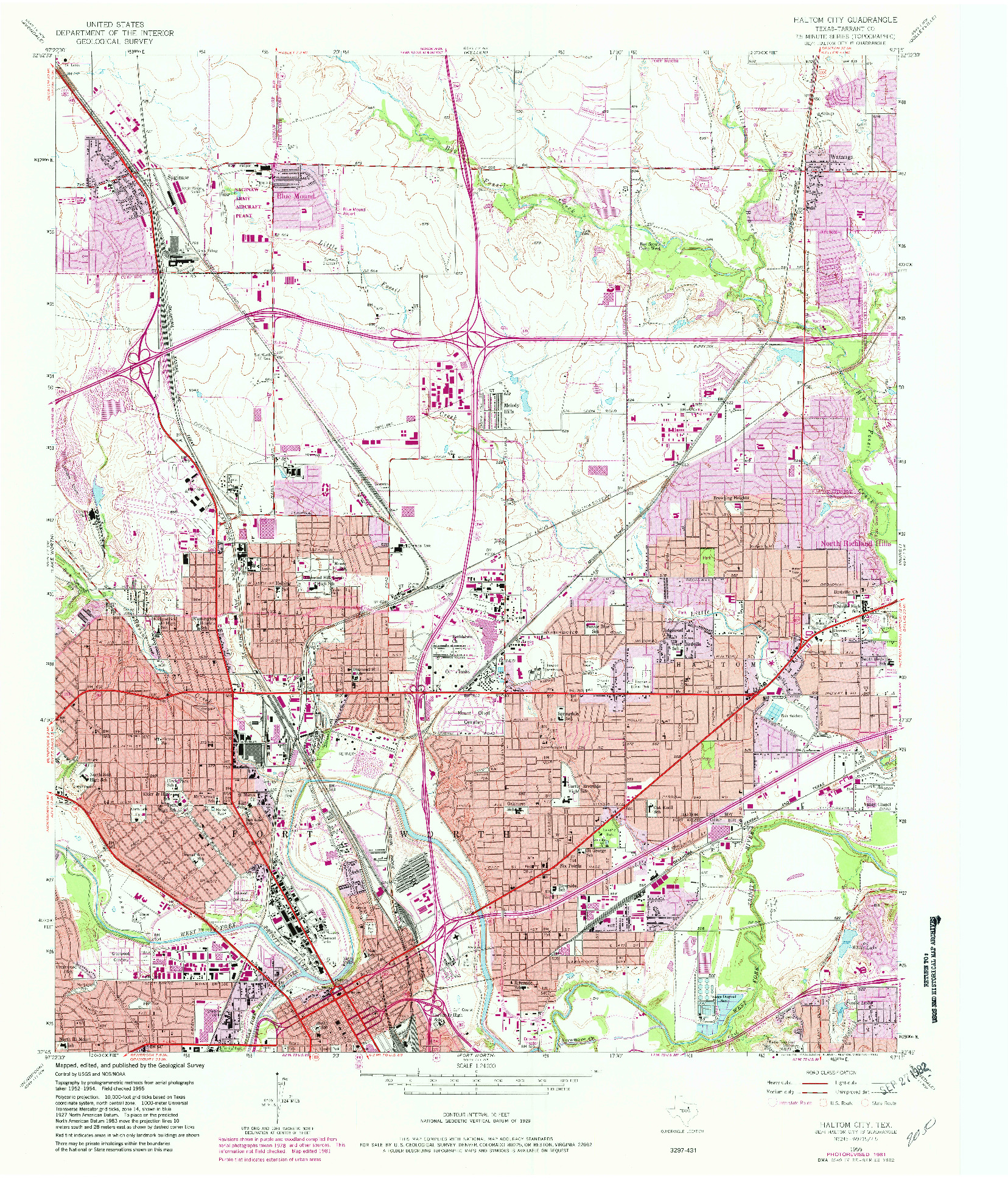 USGS 1:24000-SCALE QUADRANGLE FOR HALTOM CITY, TX 1955