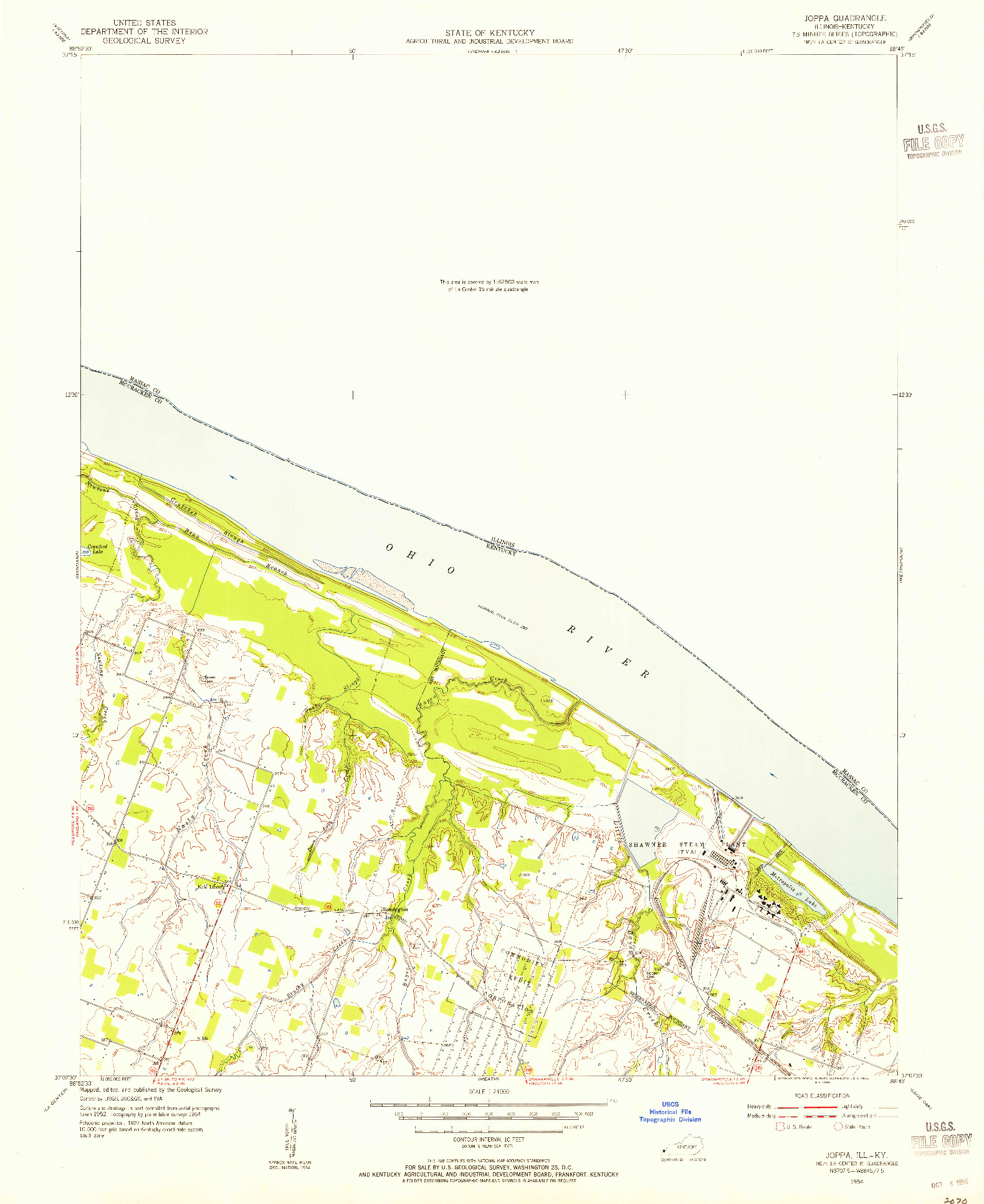 USGS 1:24000-SCALE QUADRANGLE FOR JOPPA, IL 1954