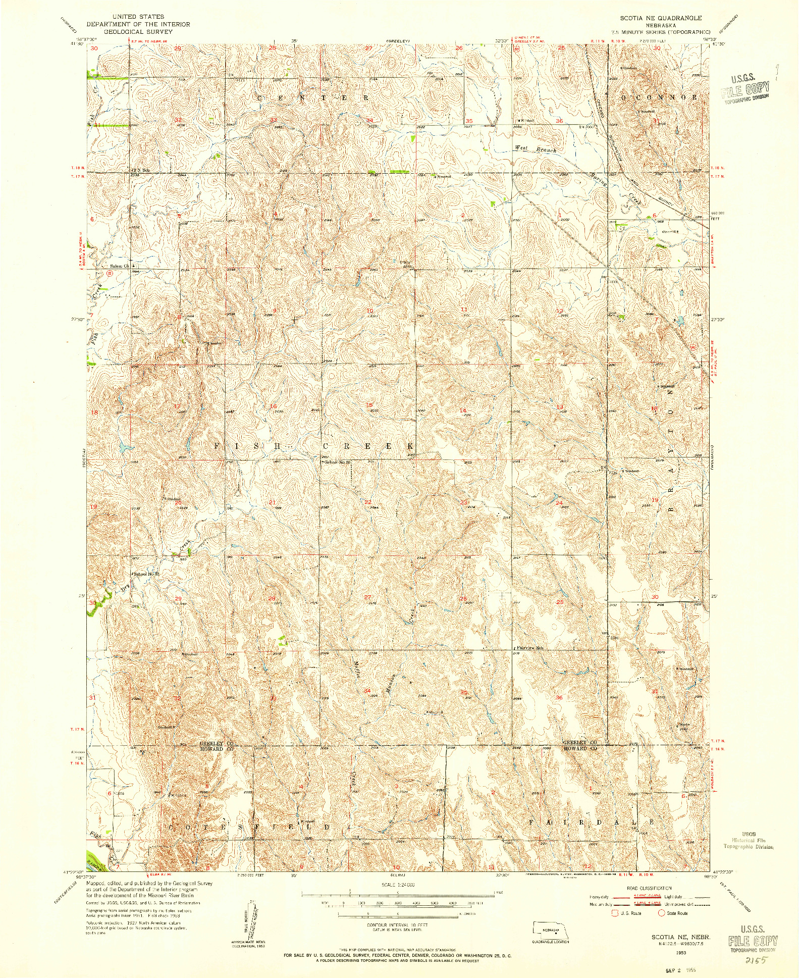 USGS 1:24000-SCALE QUADRANGLE FOR SCOTIA NE, NE 1953