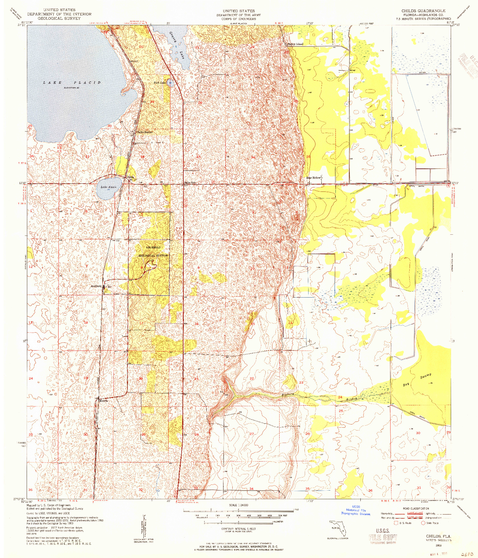 USGS 1:24000-SCALE QUADRANGLE FOR CHILDS, FL 1953