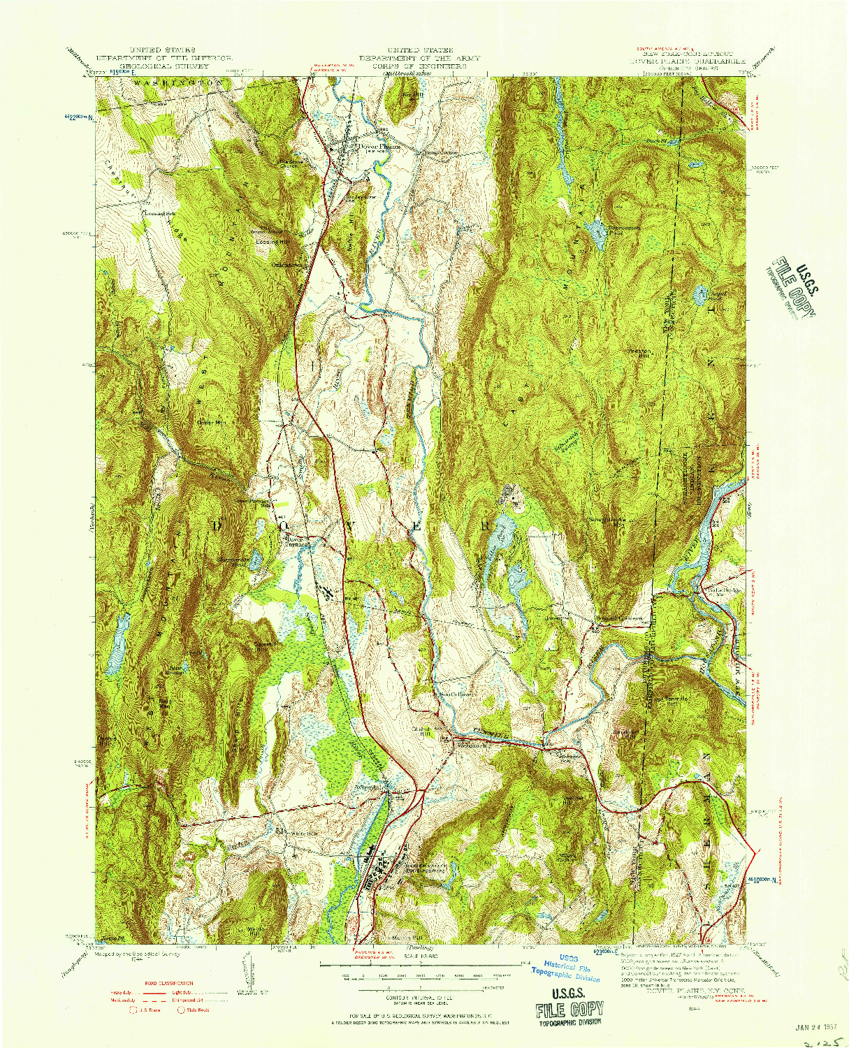 USGS 1:31680-SCALE QUADRANGLE FOR DOVER PLAINS, NY 1944