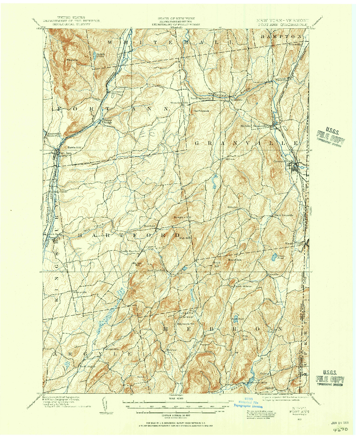 USGS 1:62500-SCALE QUADRANGLE FOR FORT ANN, NY 1893