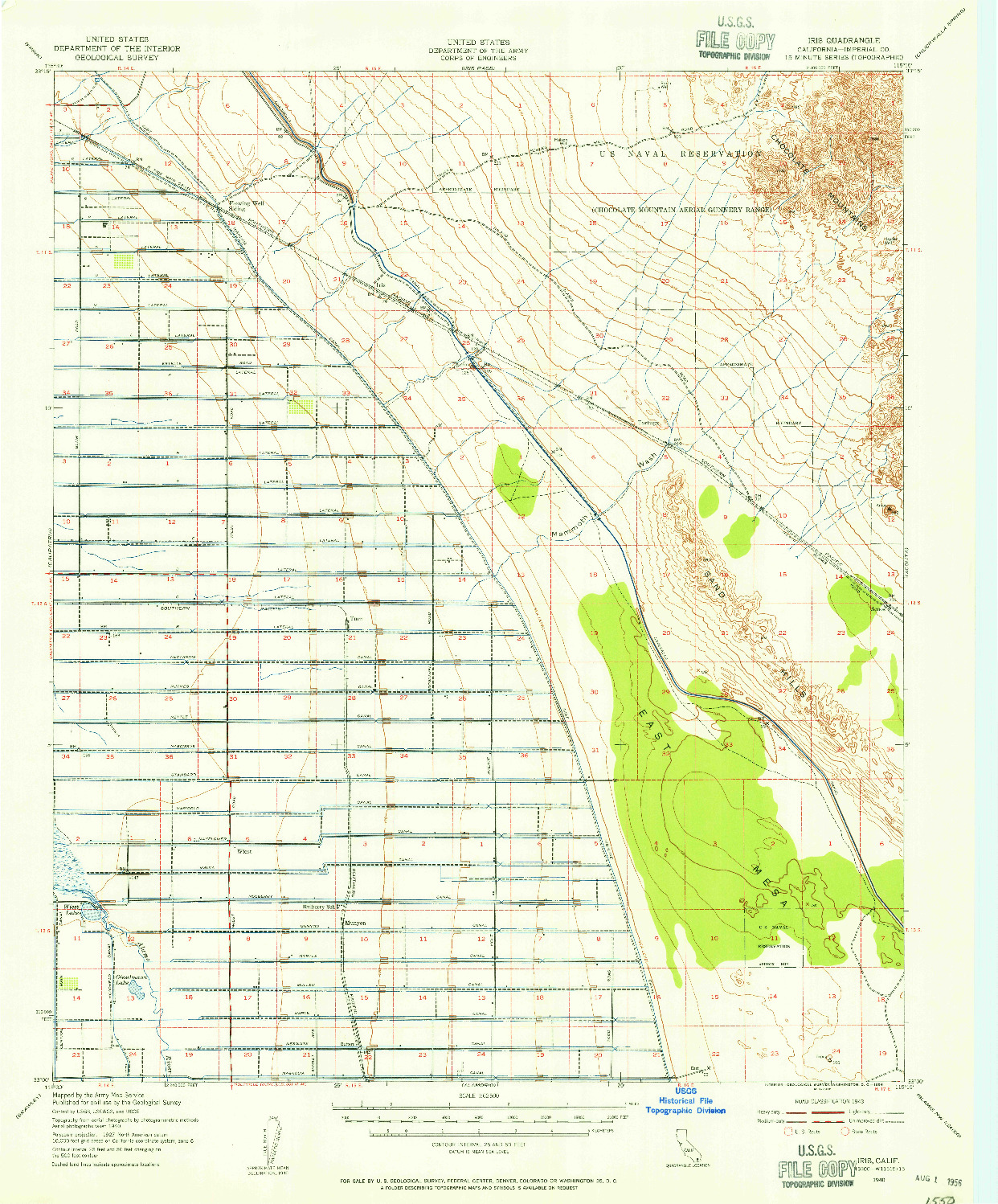 USGS 1:62500-SCALE QUADRANGLE FOR IRIS, CA 1940