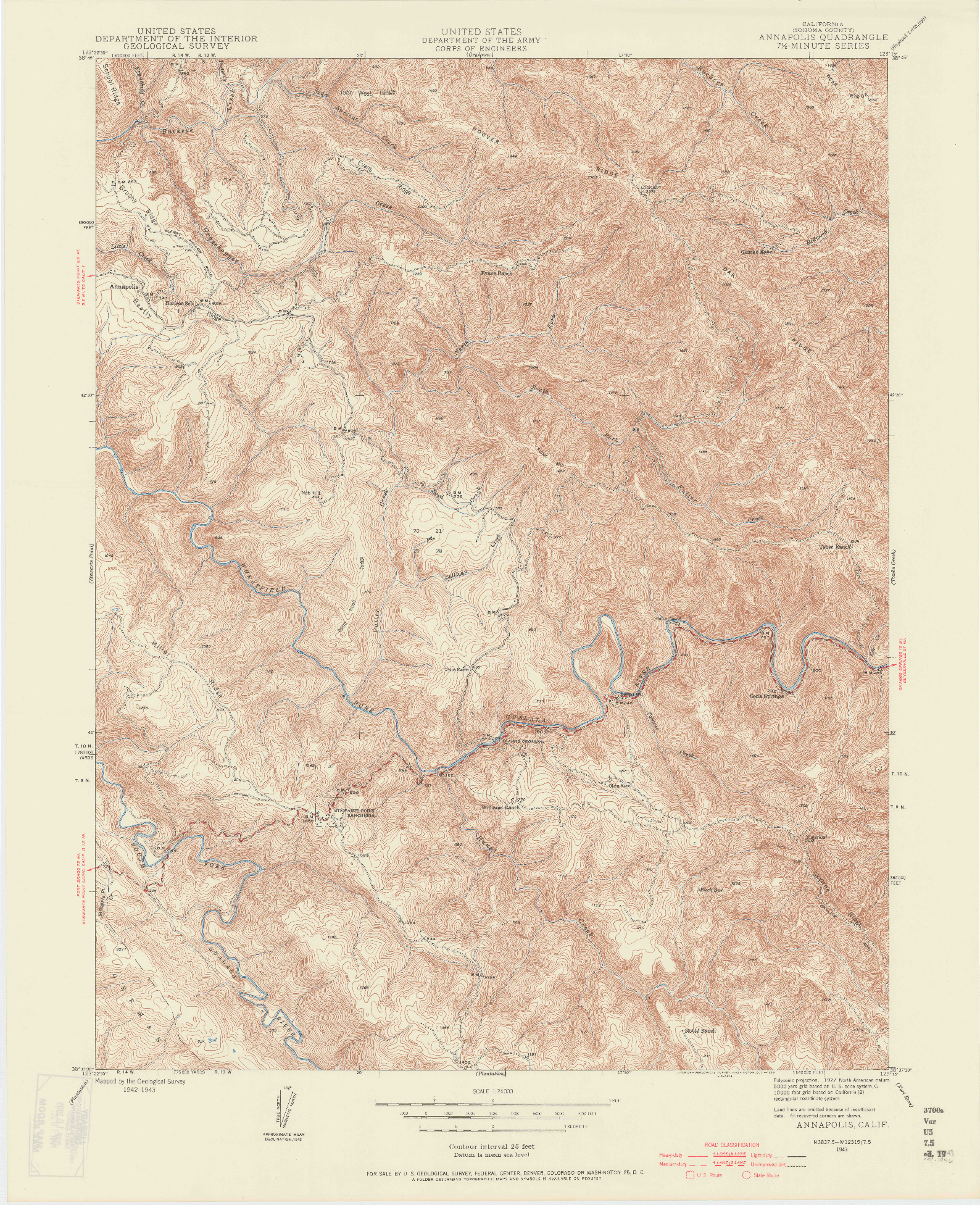 USGS 1:24000-SCALE QUADRANGLE FOR ANNAPOLIS, CA 1943