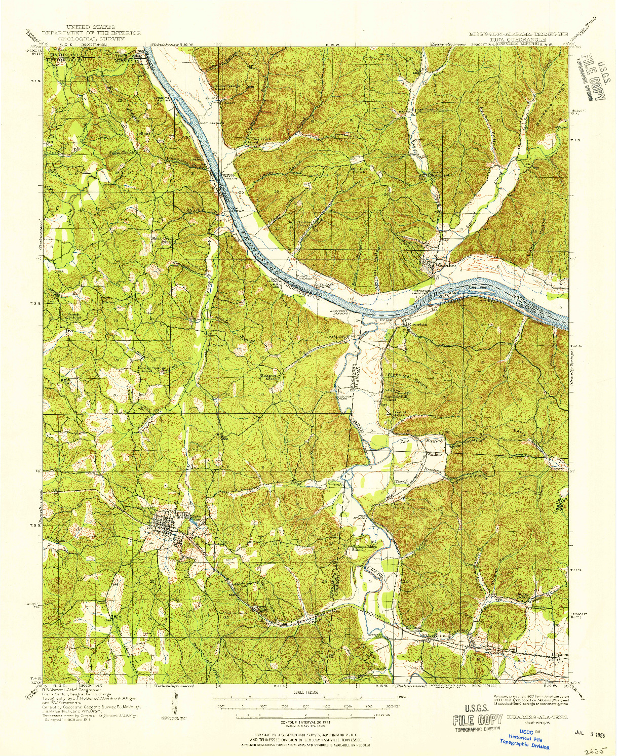 USGS 1:62500-SCALE QUADRANGLE FOR IUKA, MS 1911