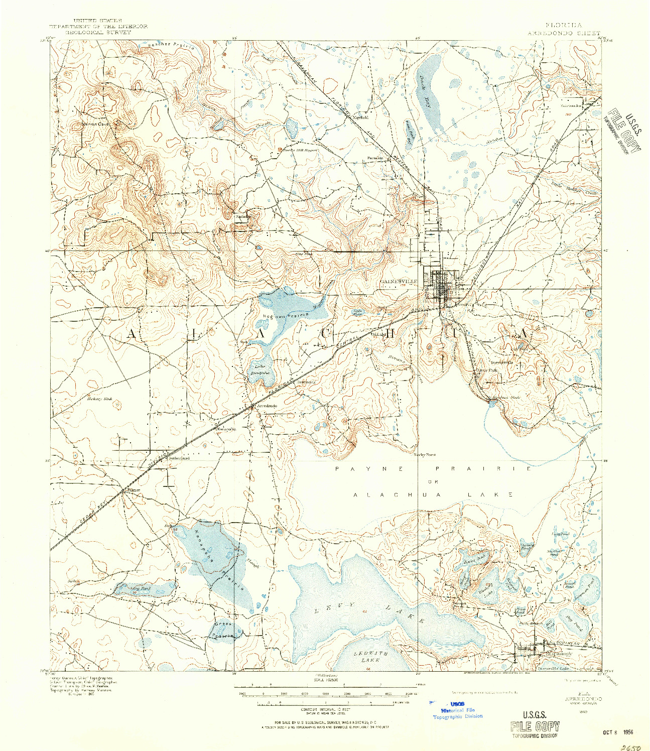 USGS 1:62500-SCALE QUADRANGLE FOR ARREDONDO, FL 1890