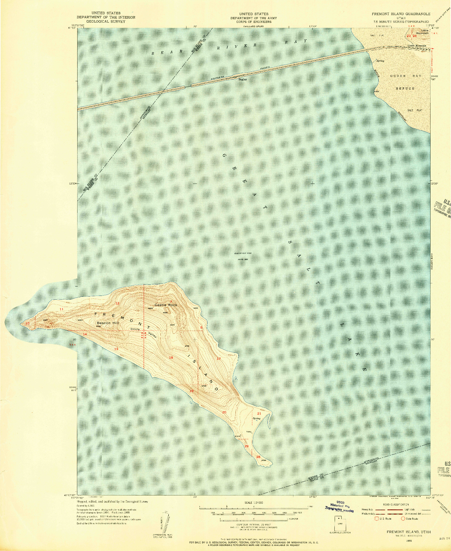 USGS 1:24000-SCALE QUADRANGLE FOR FREMONT ISLAND, UT 1955