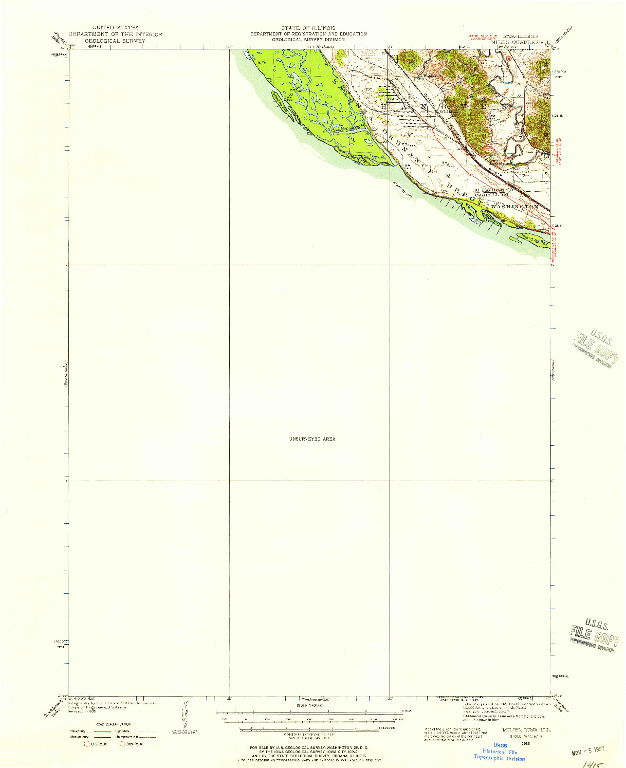 USGS 1:62500-SCALE QUADRANGLE FOR MILES, IA 1935