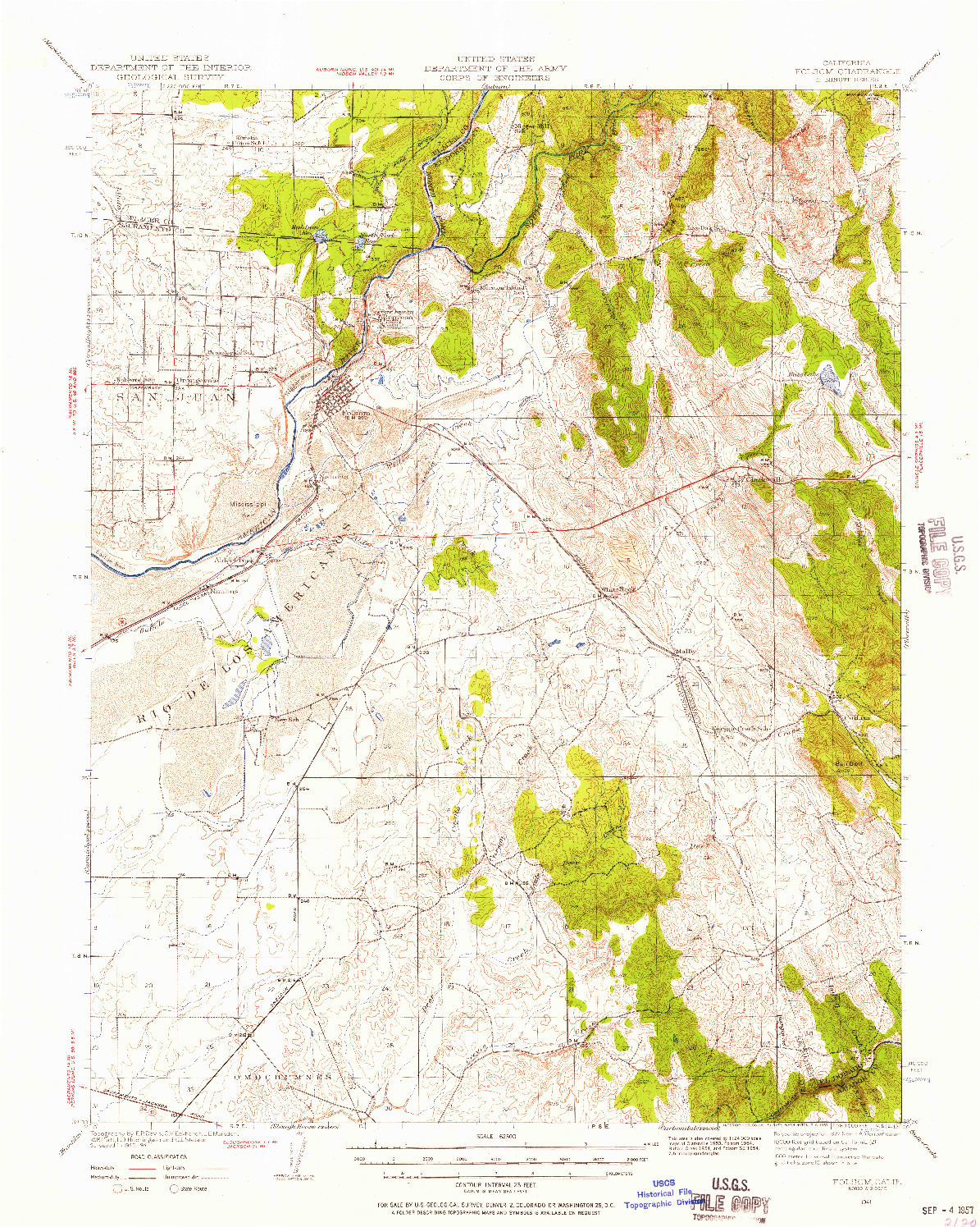 USGS 1:62500-SCALE QUADRANGLE FOR FOLSOM, CA 1941