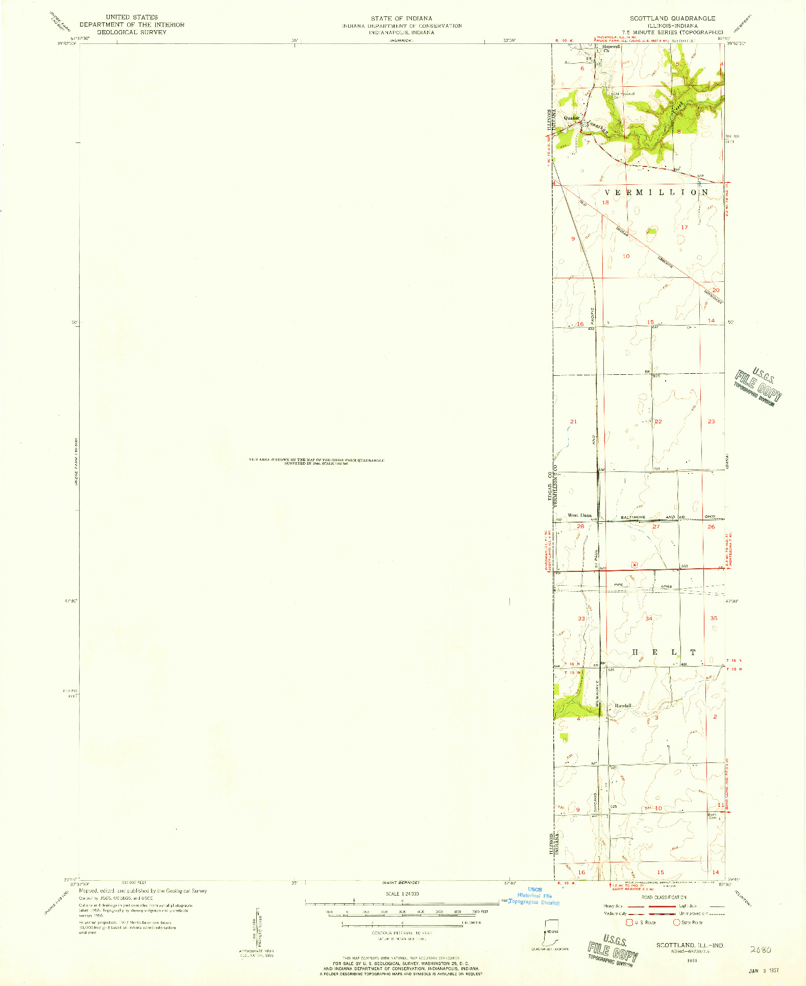USGS 1:24000-SCALE QUADRANGLE FOR SCOTTLAND, IL 1955