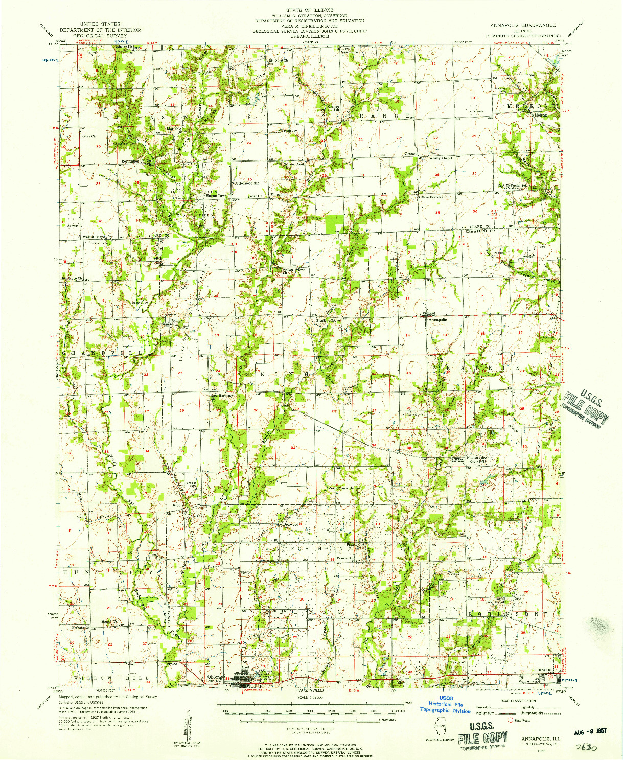 USGS 1:62500-SCALE QUADRANGLE FOR ANNAPOLIS, IL 1956