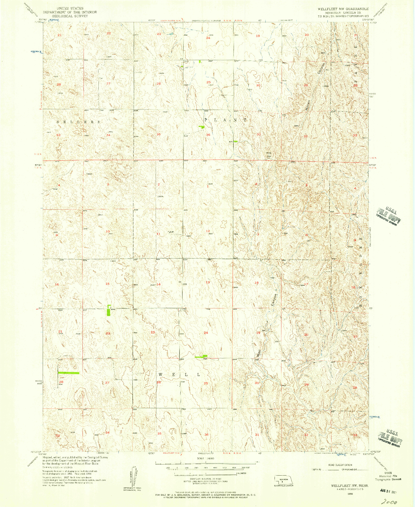 USGS 1:24000-SCALE QUADRANGLE FOR WELLFLEET NW, NE 1956