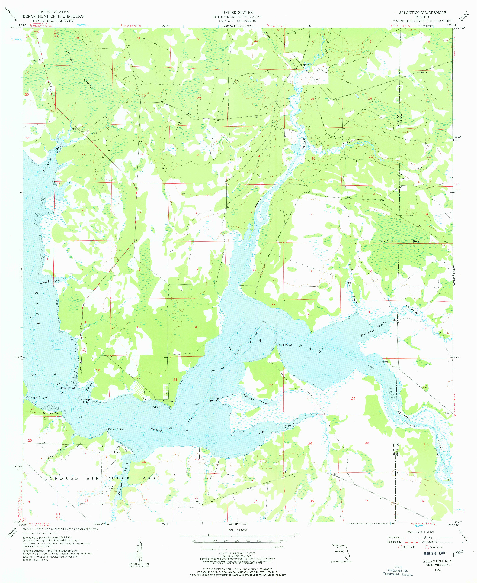 USGS 1:24000-SCALE QUADRANGLE FOR ALLANTON, FL 1956