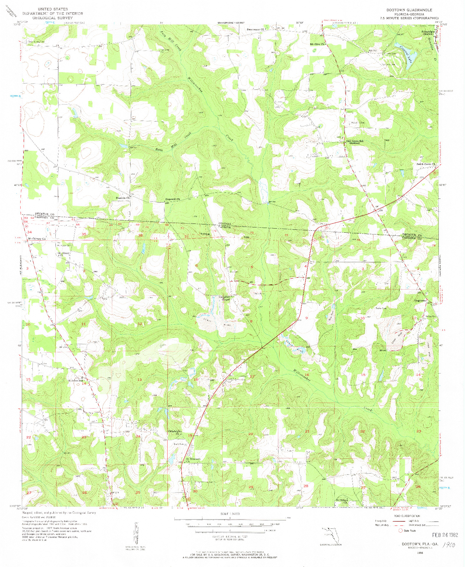 USGS 1:24000-SCALE QUADRANGLE FOR DOGTOWN, FL 1956