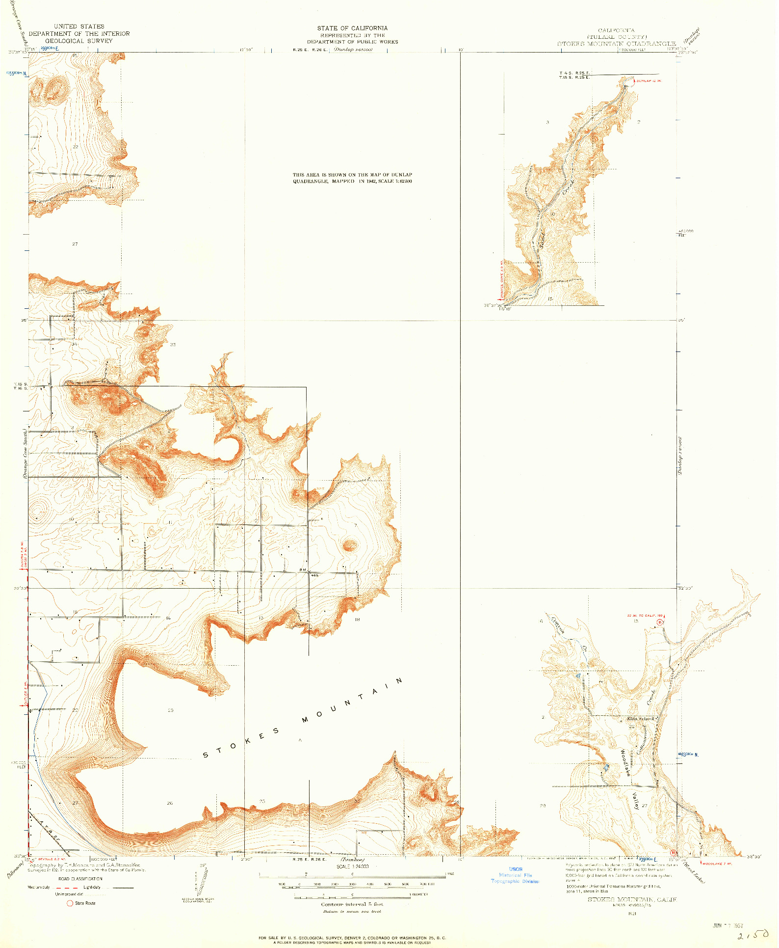 USGS 1:24000-SCALE QUADRANGLE FOR STOKES MOUNTAIN, CA 1921