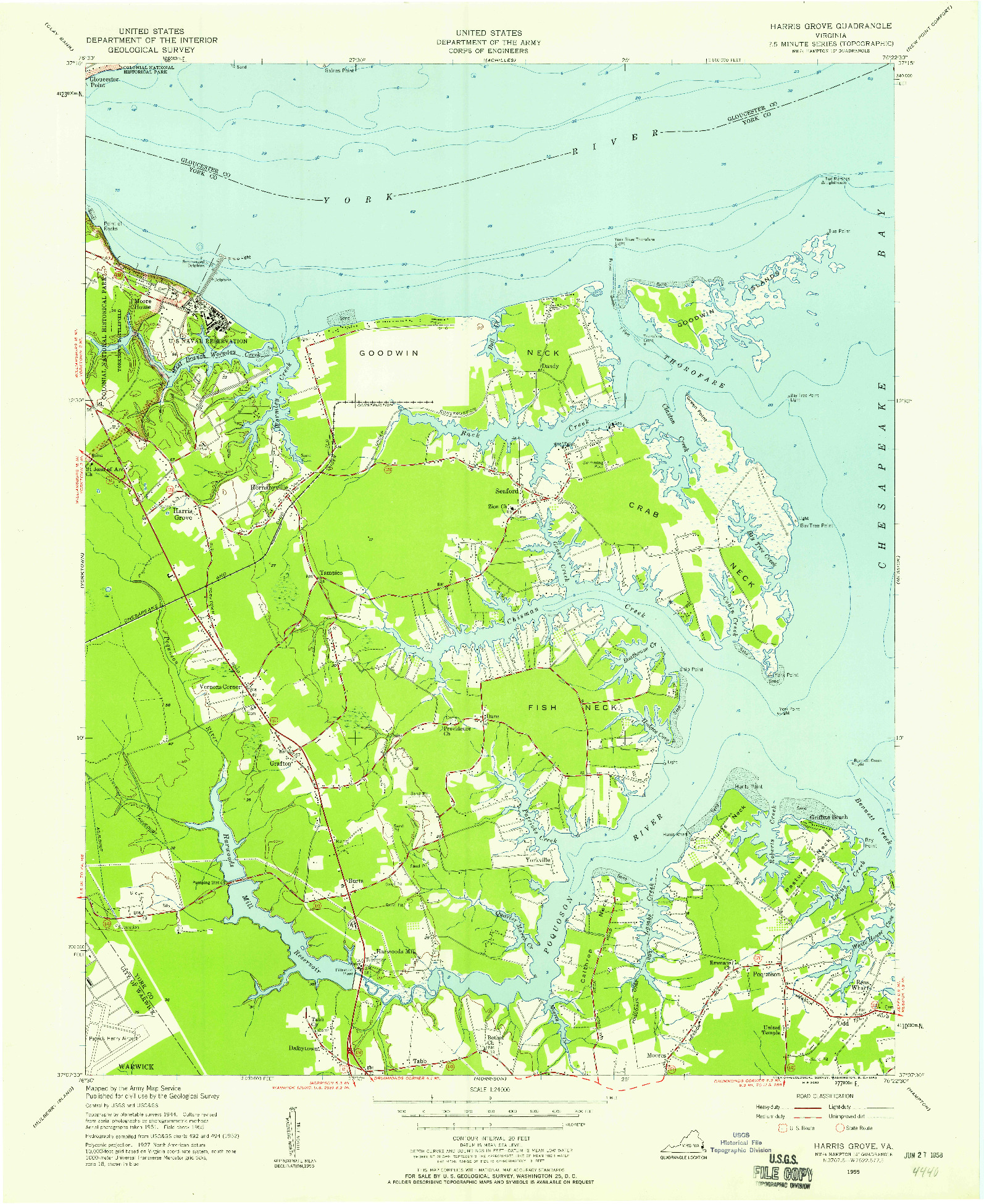 USGS 1:24000-SCALE QUADRANGLE FOR HARRIS GROVE, VA 1955