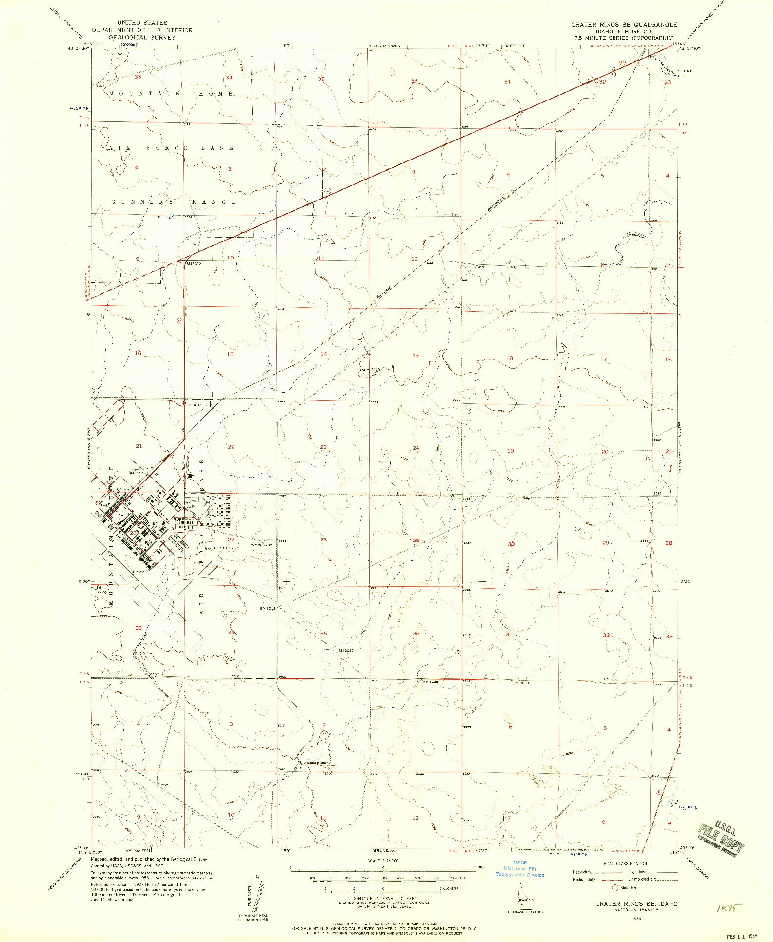 USGS 1:24000-SCALE QUADRANGLE FOR CRATER RINGS SE, ID 1956