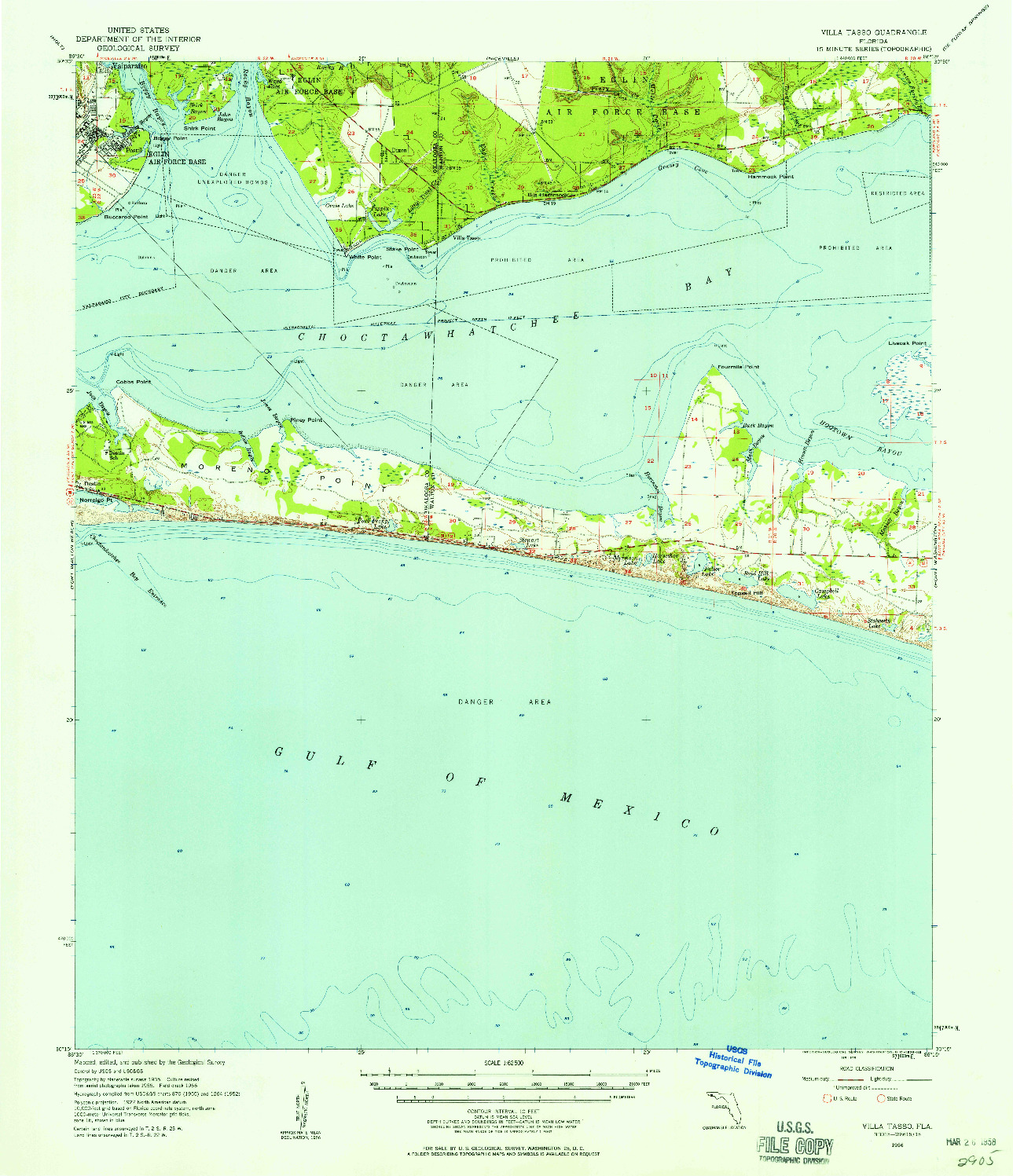 USGS 1:62500-SCALE QUADRANGLE FOR VILLA TASSO, FL 1956
