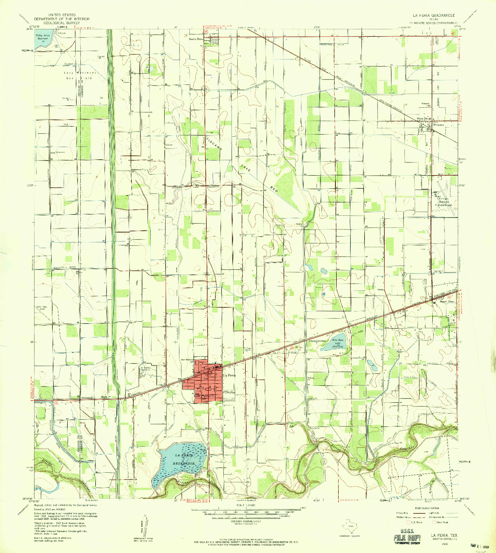 USGS 1:24000-SCALE QUADRANGLE FOR LA FERIA, TX 1956