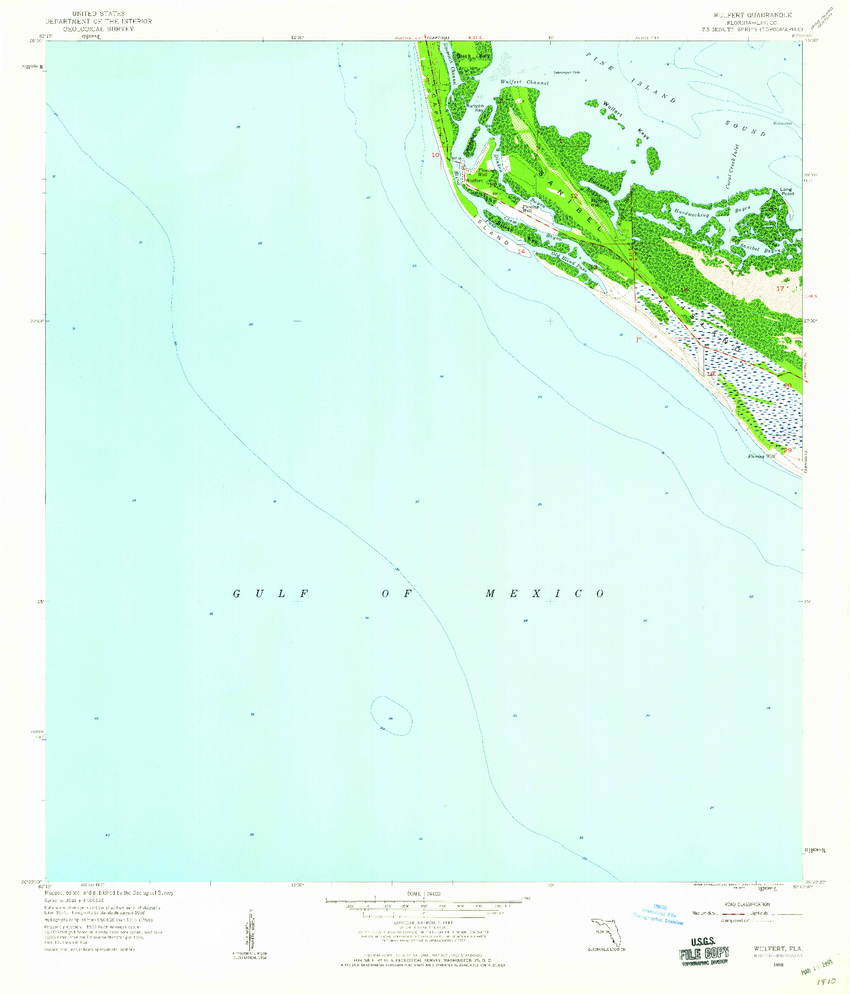 USGS 1:24000-SCALE QUADRANGLE FOR WULFERT, FL 1958
