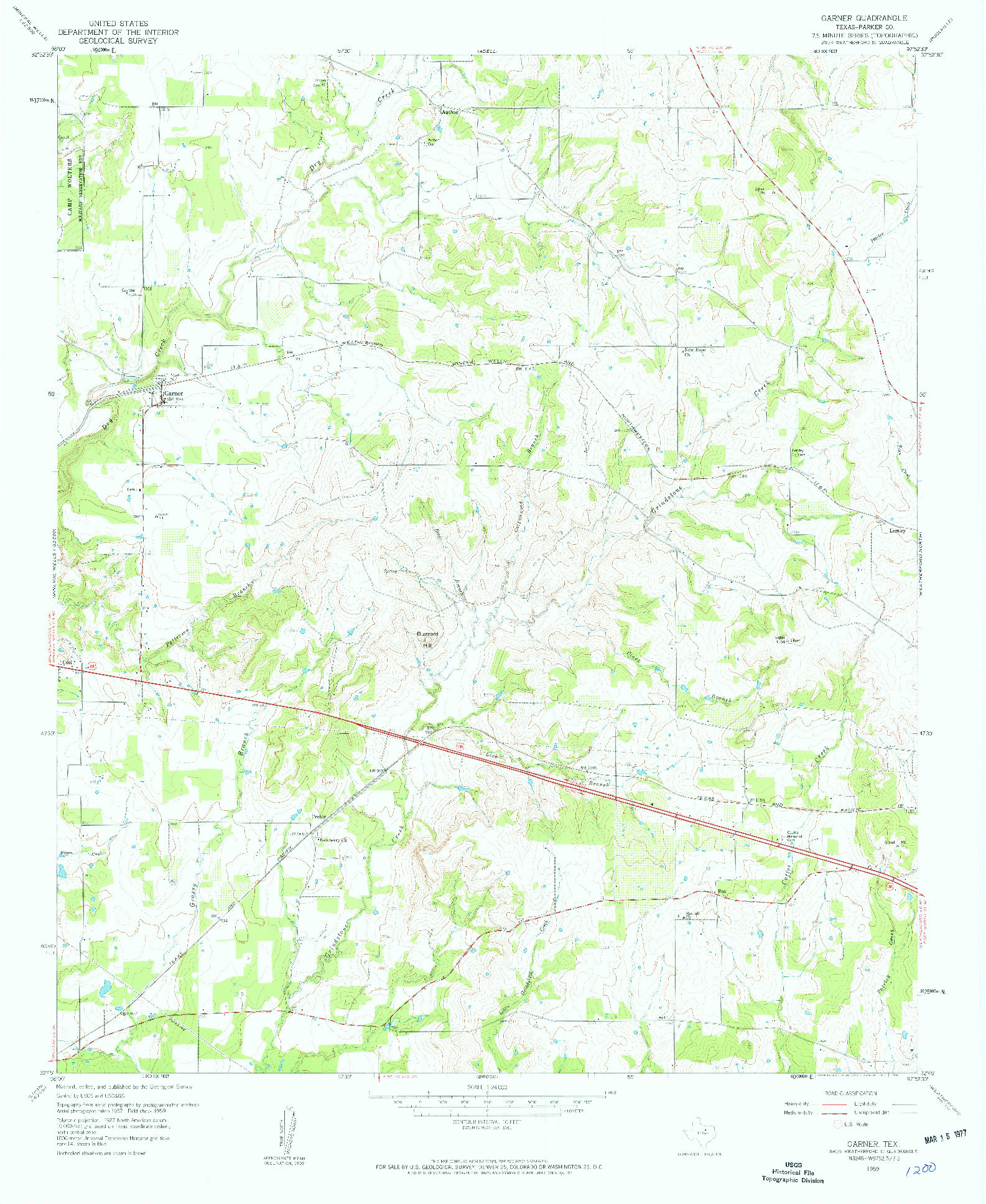 USGS 1:24000-SCALE QUADRANGLE FOR GARNER, TX 1959