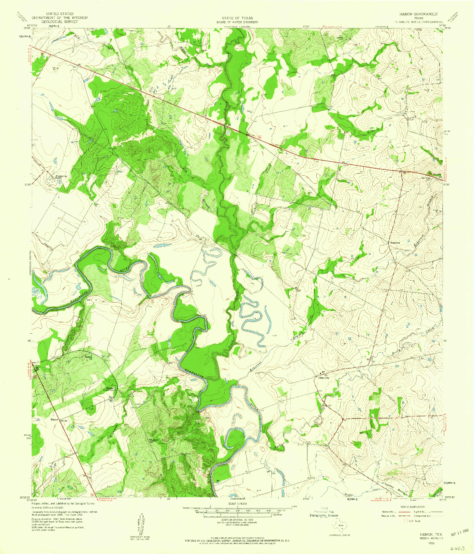 USGS 1:24000-SCALE QUADRANGLE FOR HAMON, TX 1959