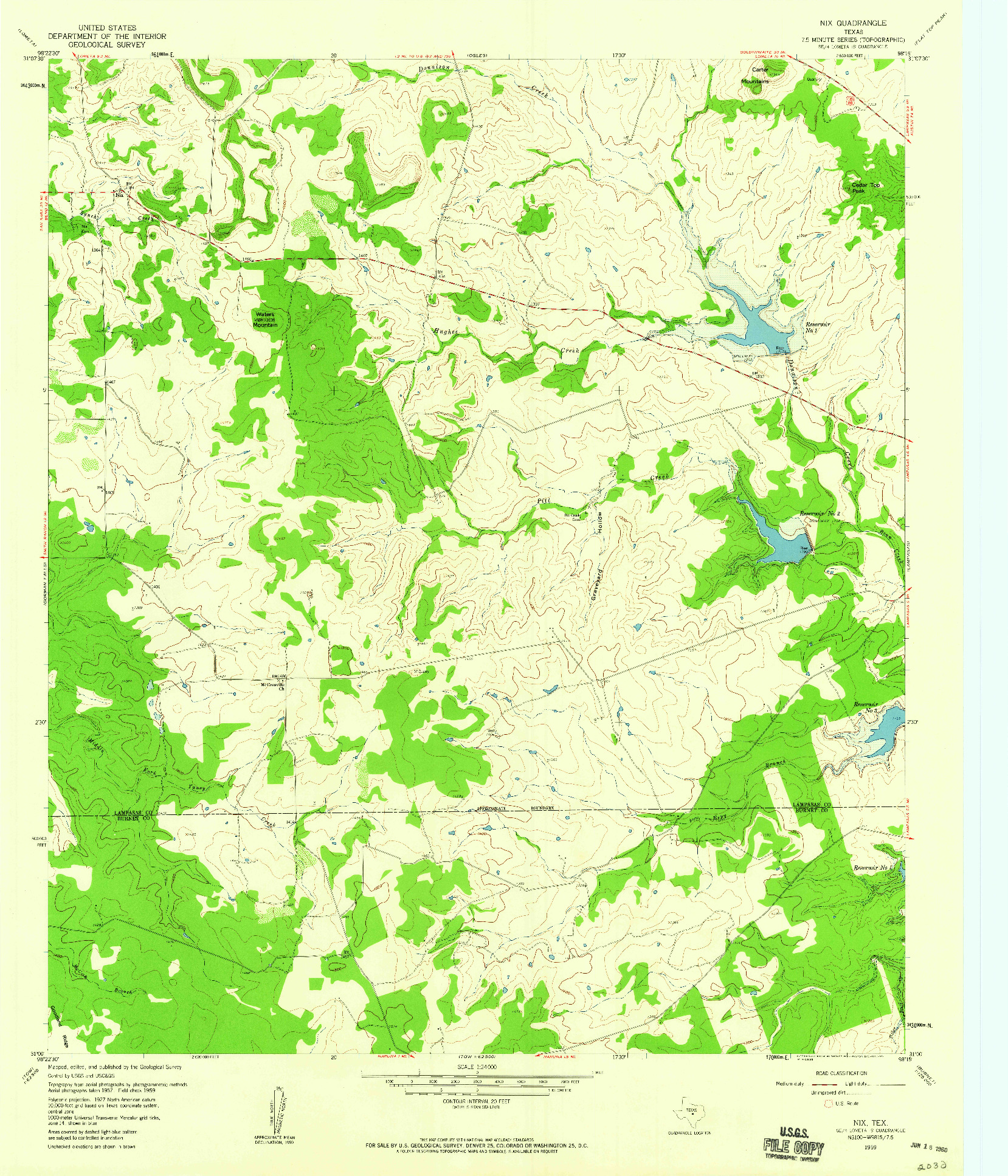 USGS 1:24000-SCALE QUADRANGLE FOR NIX, TX 1959