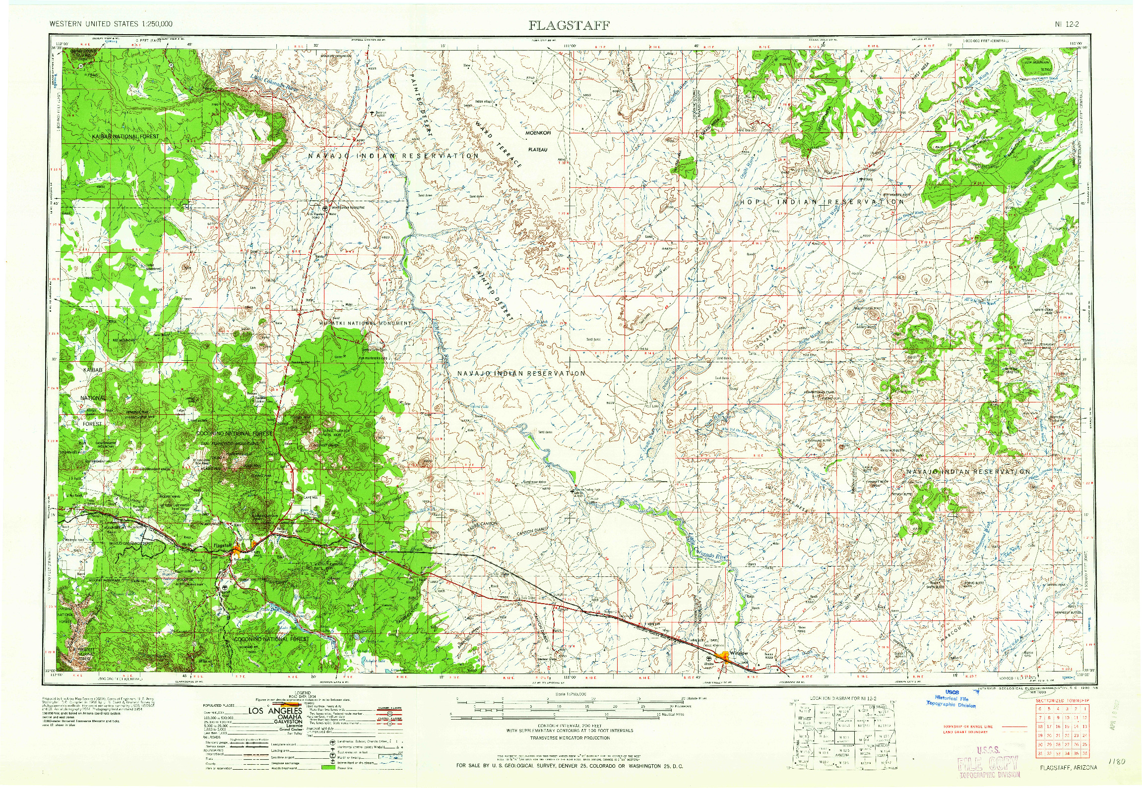 USGS 1:250000-SCALE QUADRANGLE FOR FLAGSTAFF, AZ 1960