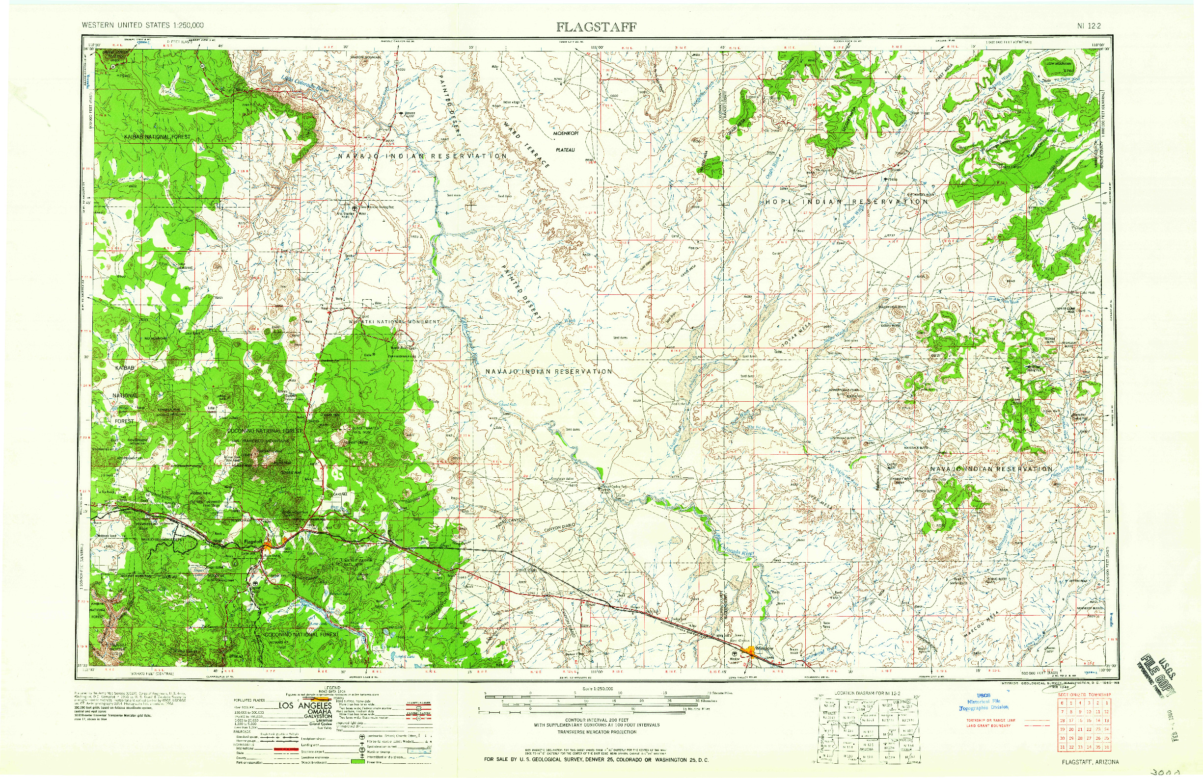 USGS 1:250000-SCALE QUADRANGLE FOR FLAGSTAFF, AZ 1960