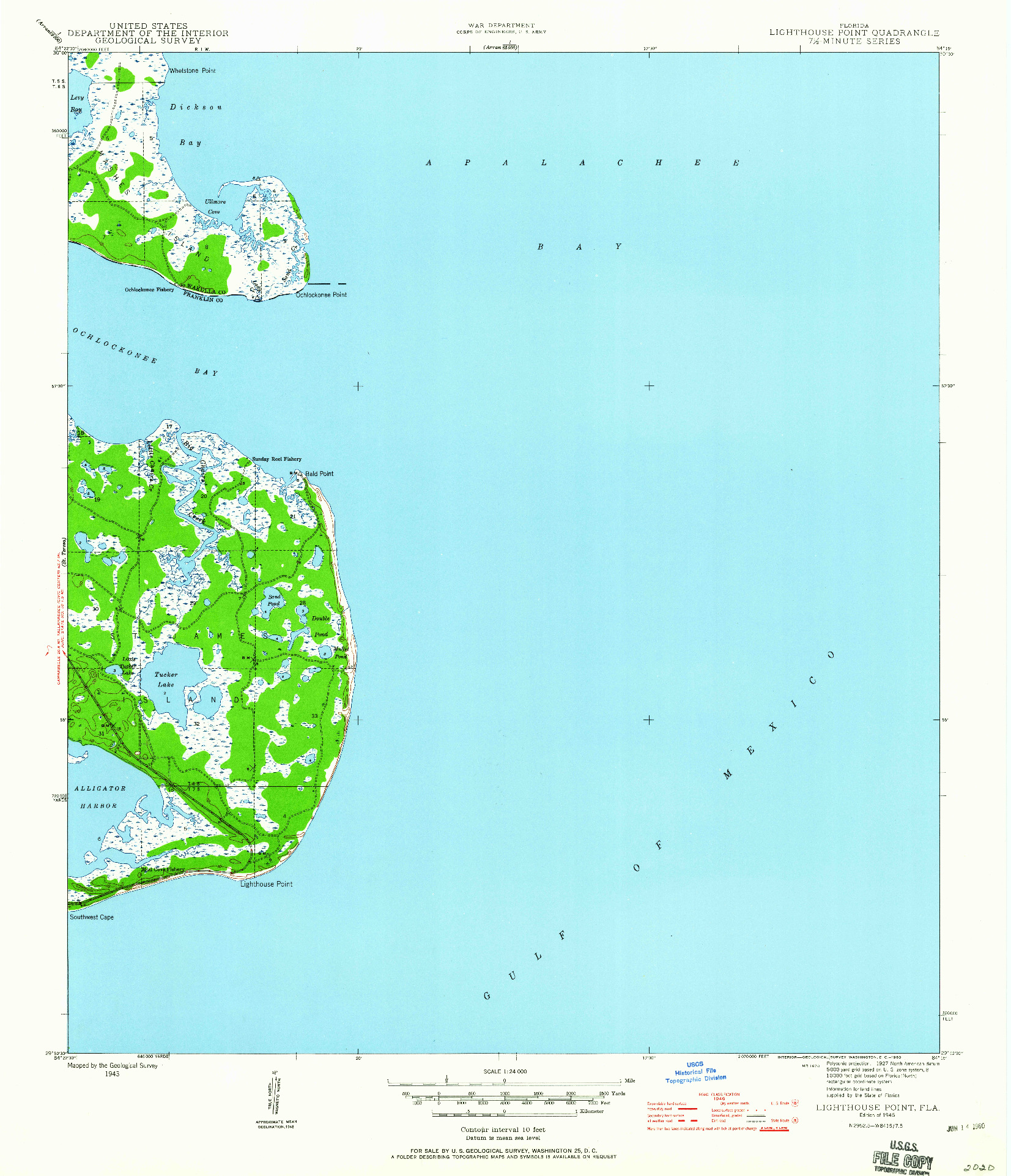 USGS 1:24000-SCALE QUADRANGLE FOR LIGHTHOUSE POINT, FL 1945