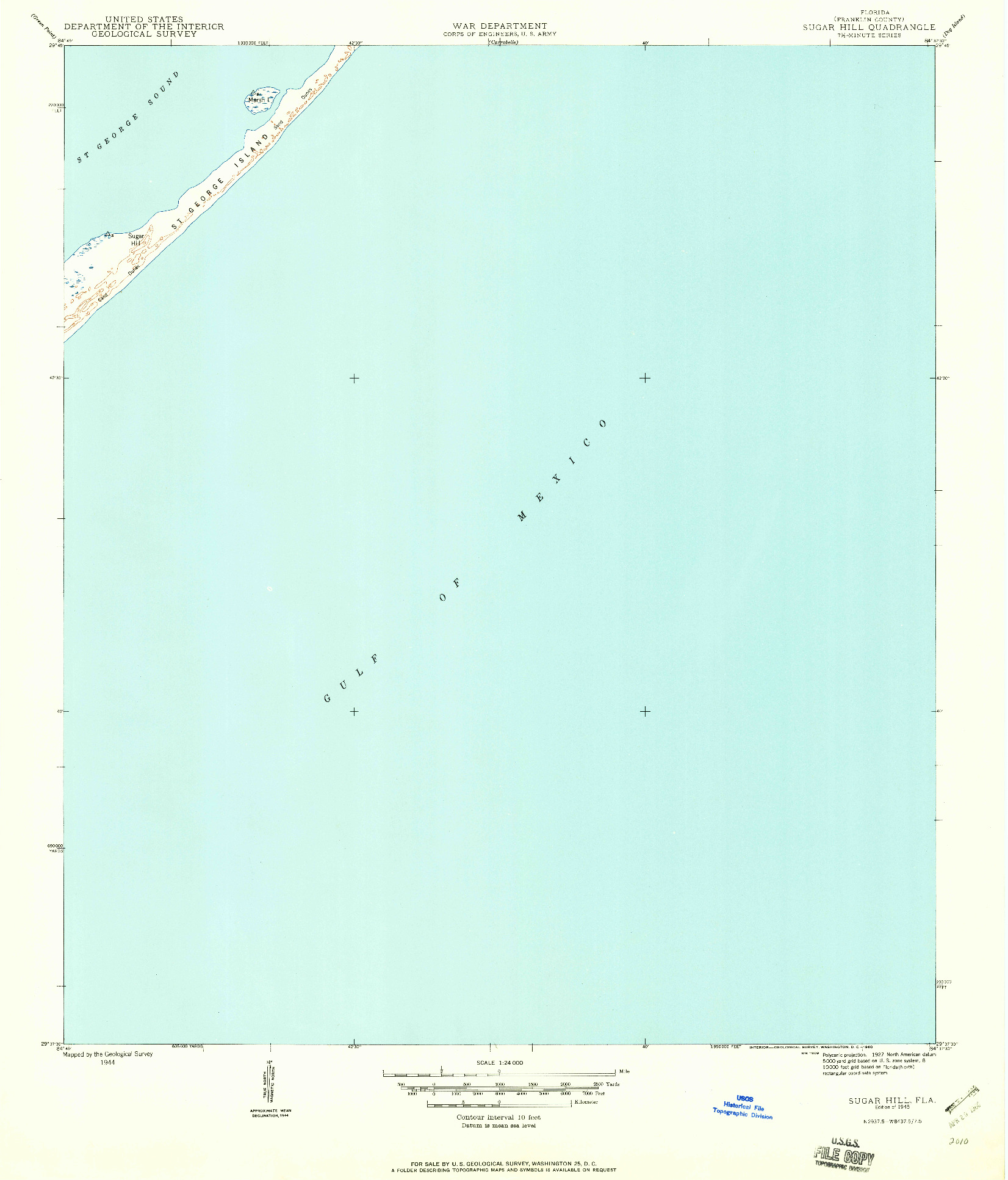 USGS 1:24000-SCALE QUADRANGLE FOR SUGAR HILL, FL 1945