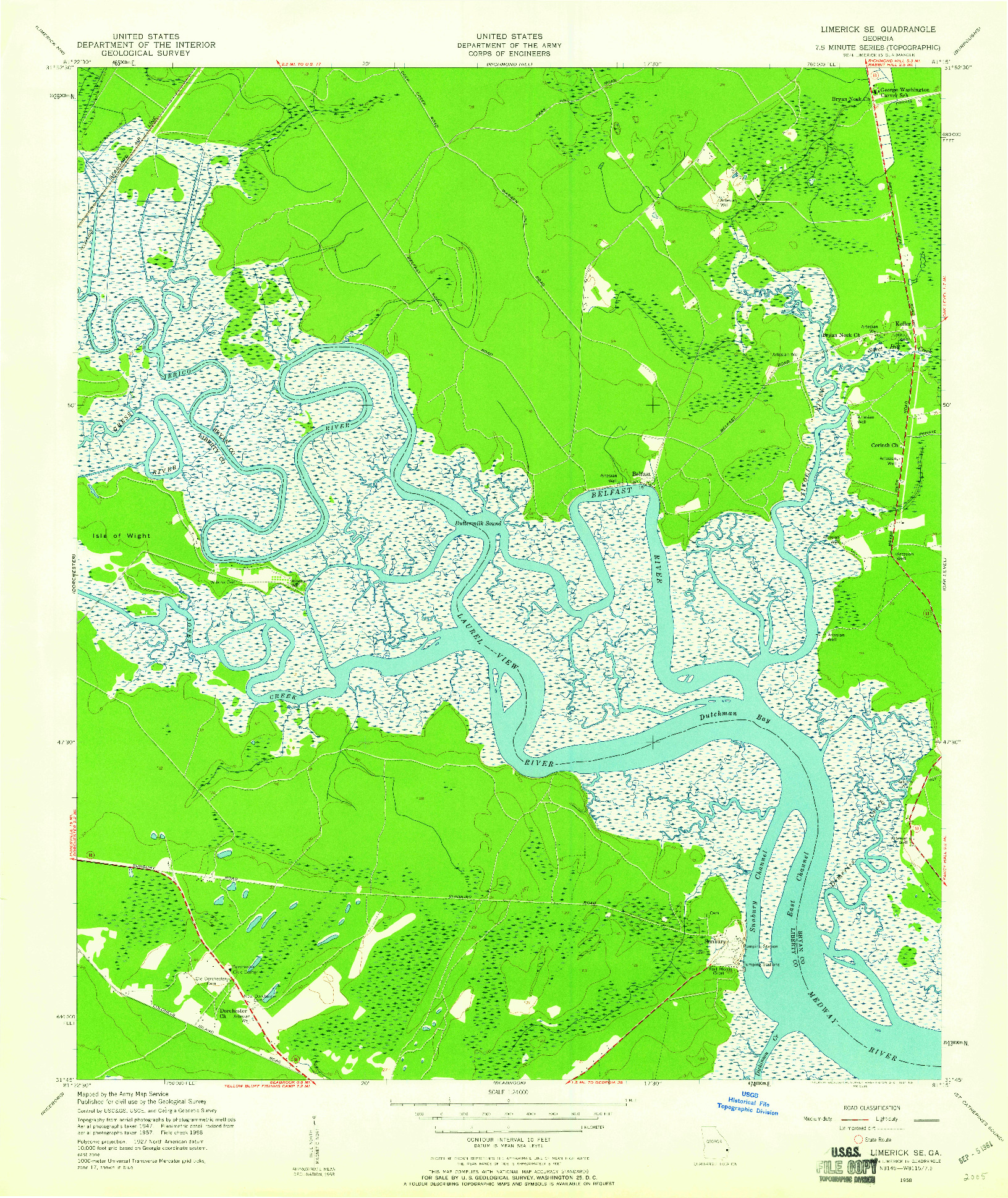 USGS 1:24000-SCALE QUADRANGLE FOR LIMERICK SE, GA 1958