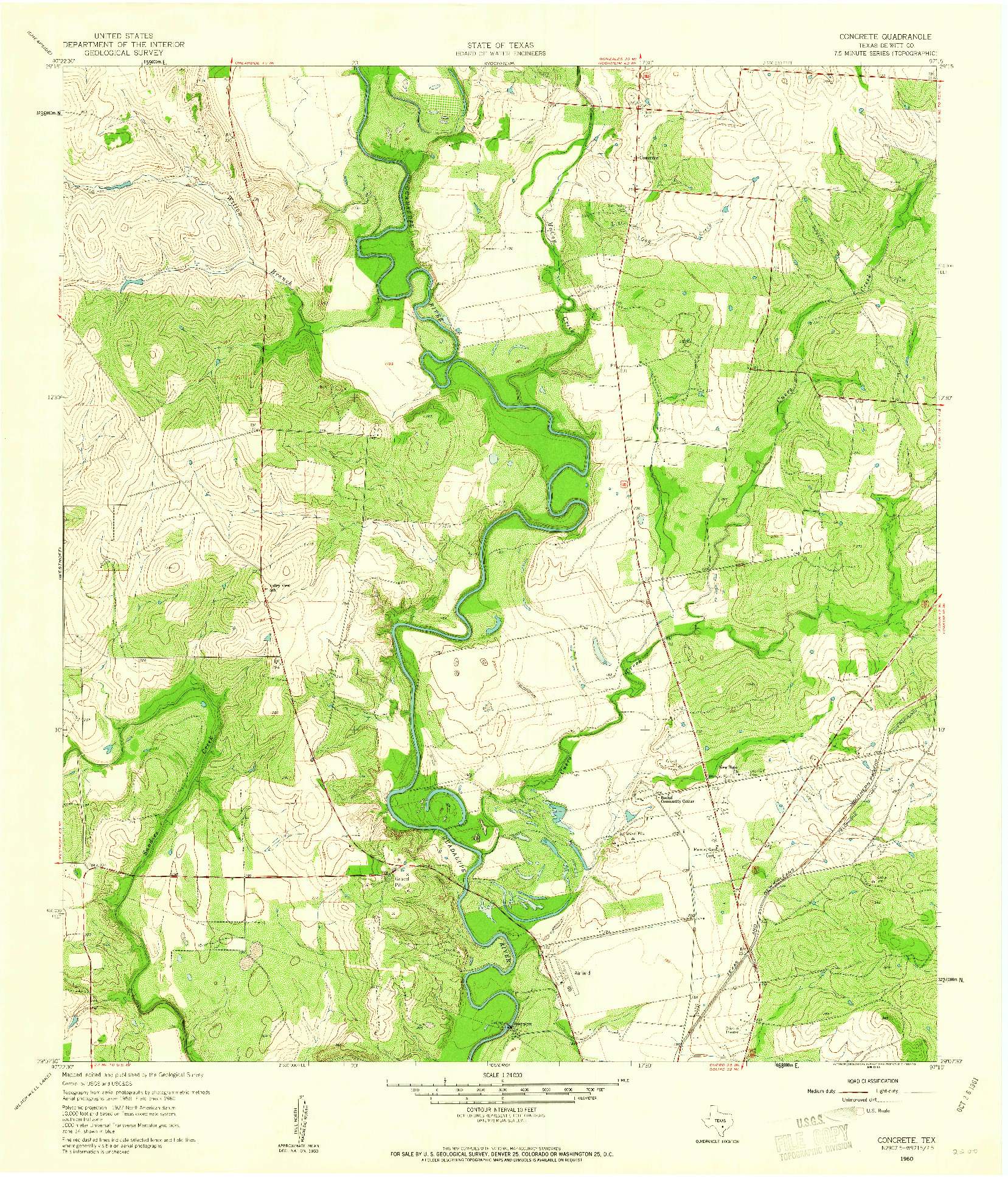 USGS 1:24000-SCALE QUADRANGLE FOR CONCRETE, TX 1960