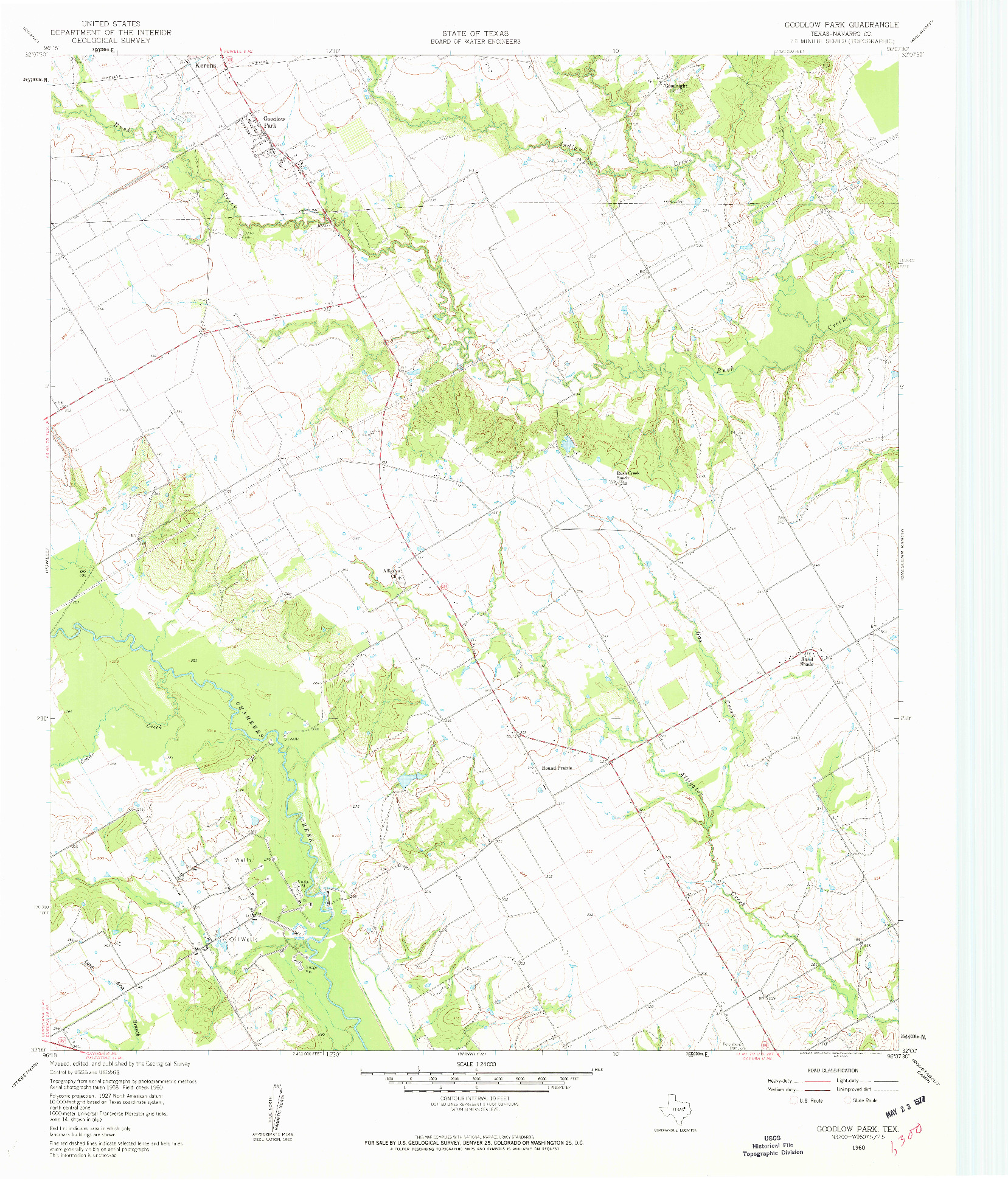 USGS 1:24000-SCALE QUADRANGLE FOR GOODLOW PARK, TX 1960