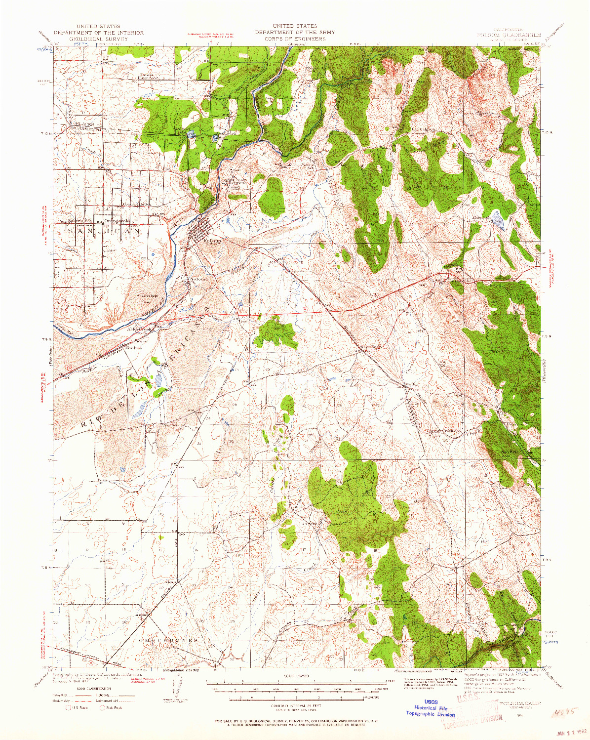 USGS 1:62500-SCALE QUADRANGLE FOR FOLSOM, CA 1941